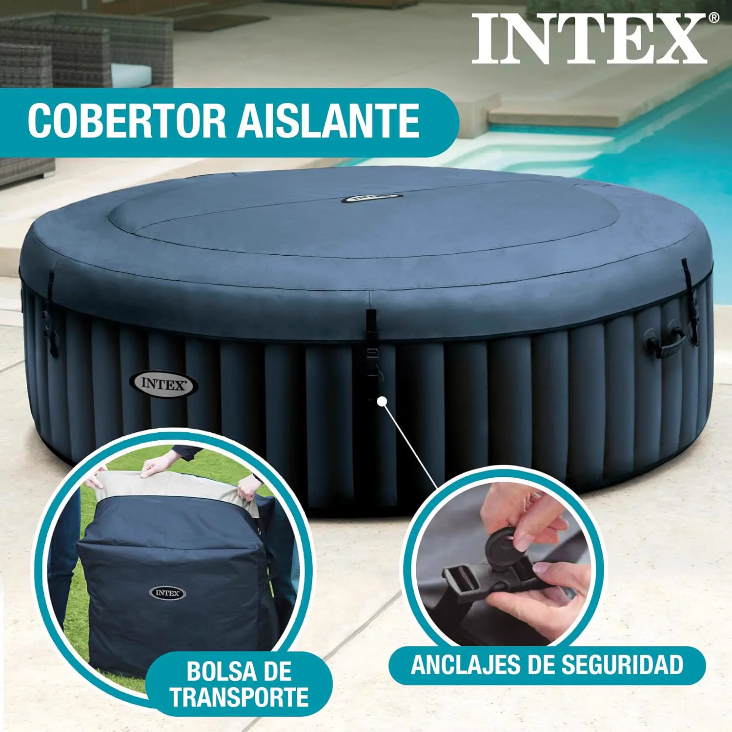 Spa gonflable 6 personnes 6 places 2,16 x 0,71 m vue 4