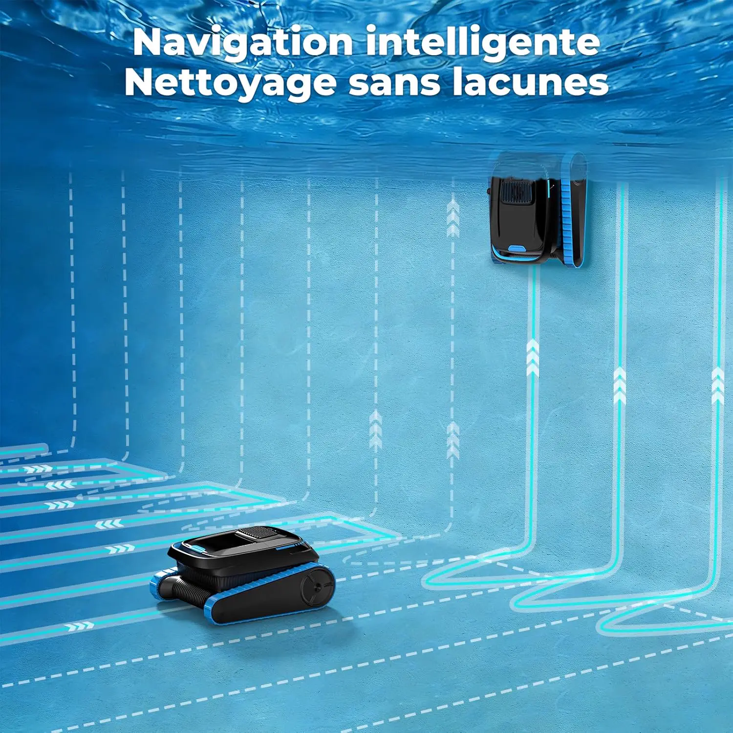 Robot piscine sable 170 m² vue 3