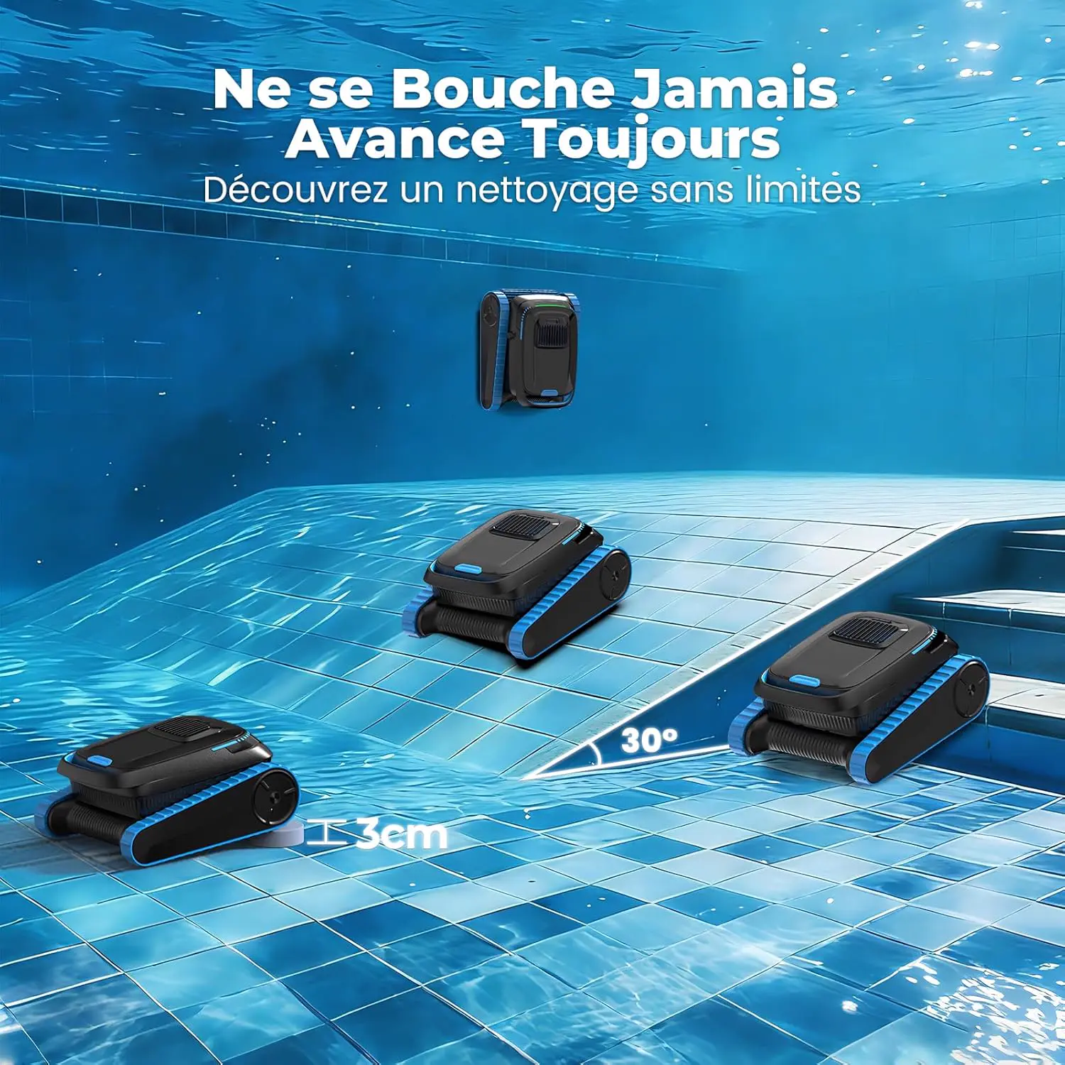 Robot piscine sable 170 m² vue 5