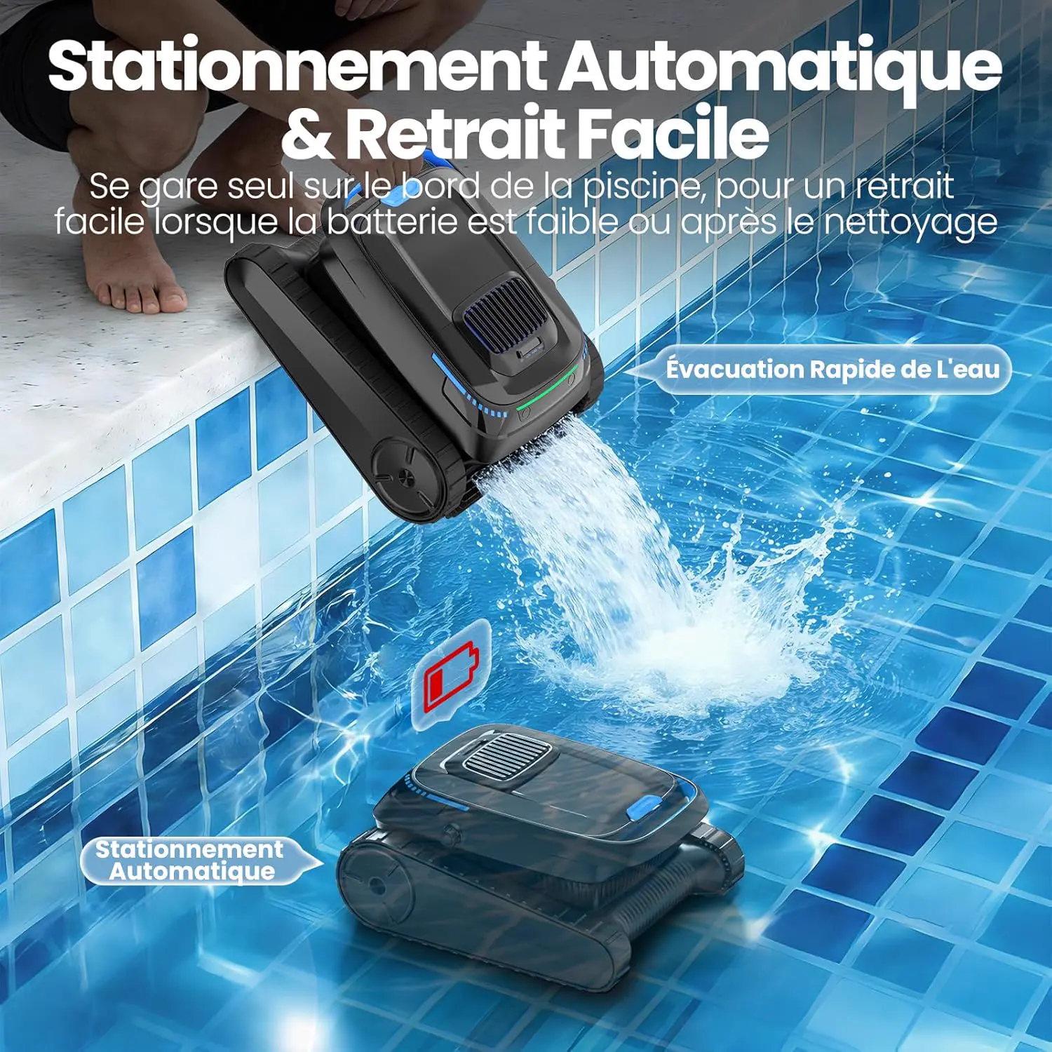 Robot piscine sable 170 m² vue 6