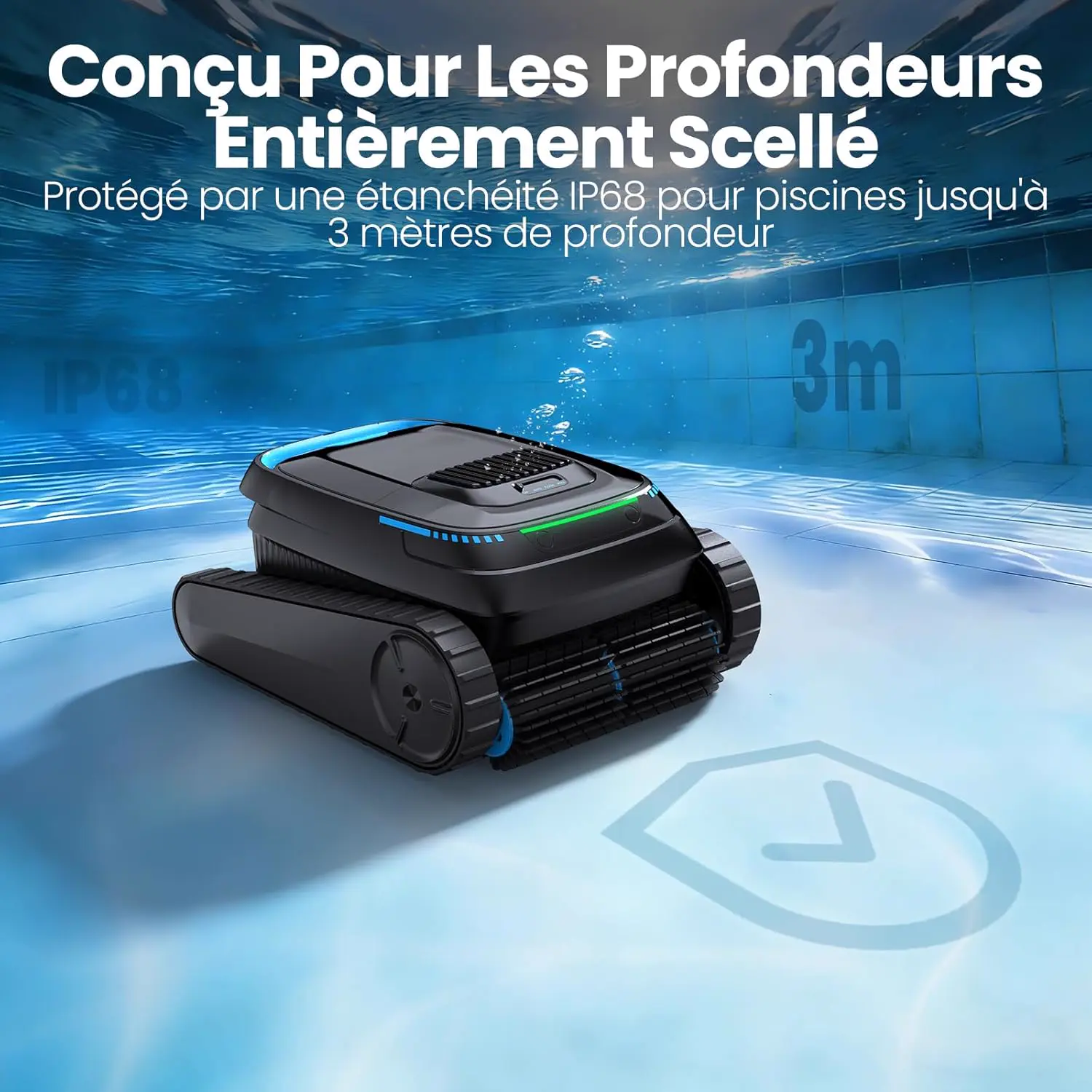 Robot piscine sable 170 m² vue 8