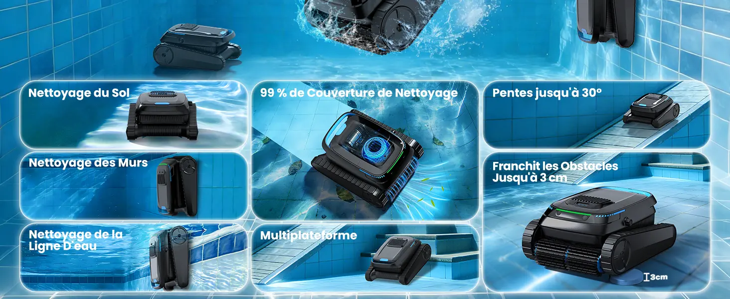 Robot piscine sable 170 m² — contenu détaillé 2