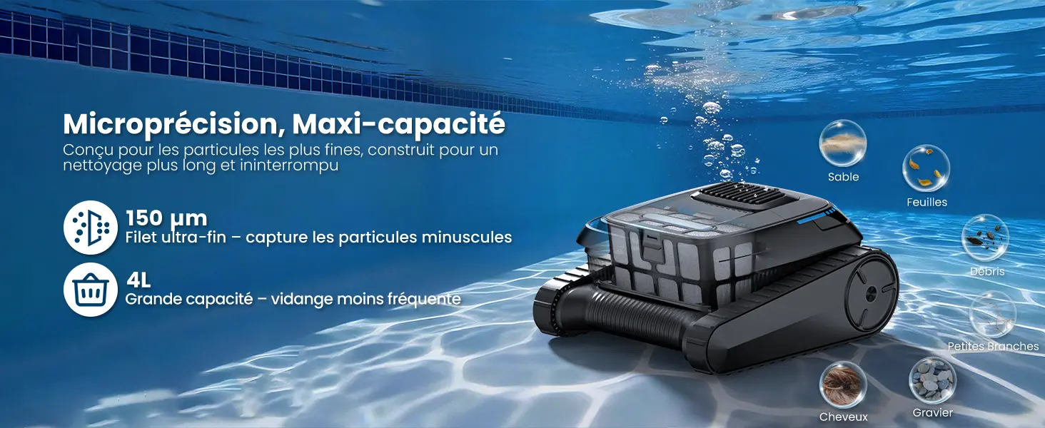 Robot piscine sable 170 m² — contenu détaillé 7