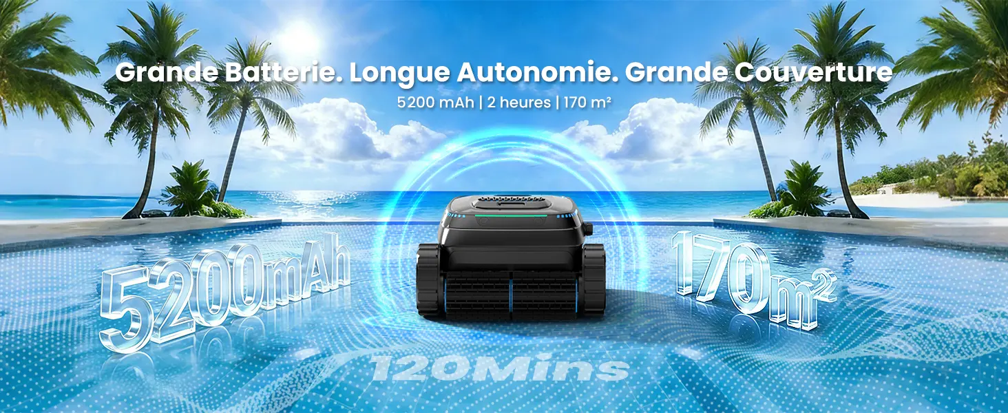 Robot piscine sable 170 m² — contenu détaillé 9