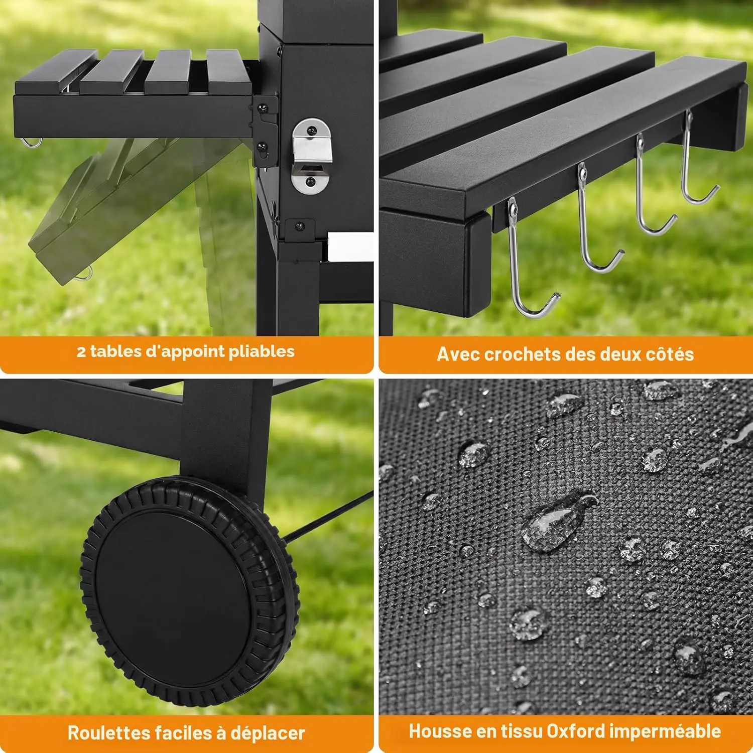 Barbecue weber 8 places en métal 57 x 42 cm vue 3