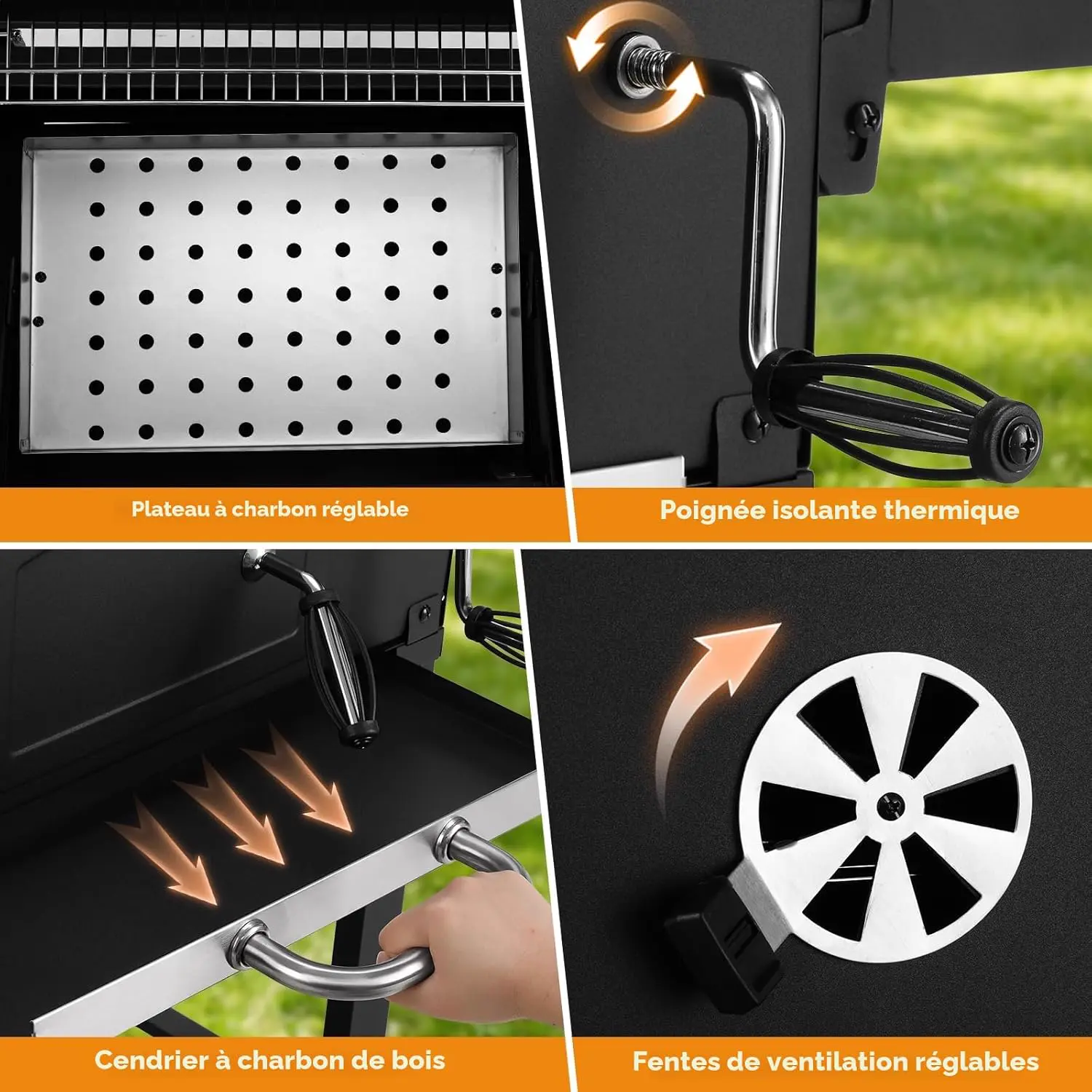 Barbecue weber 8 places en métal 57 x 42 cm vue 4