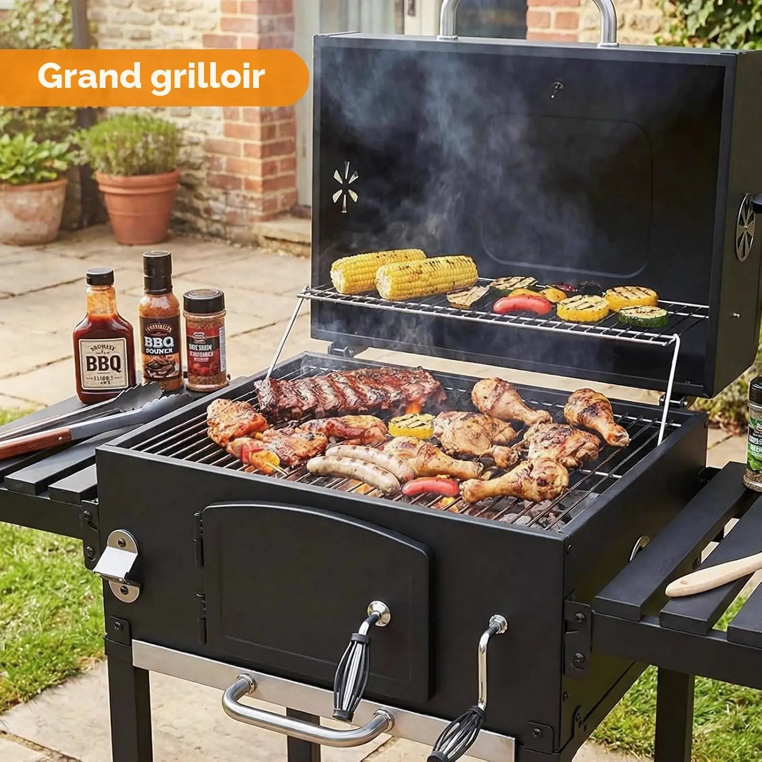 Barbecue weber 8 places en métal 57 x 42 cm vue 7