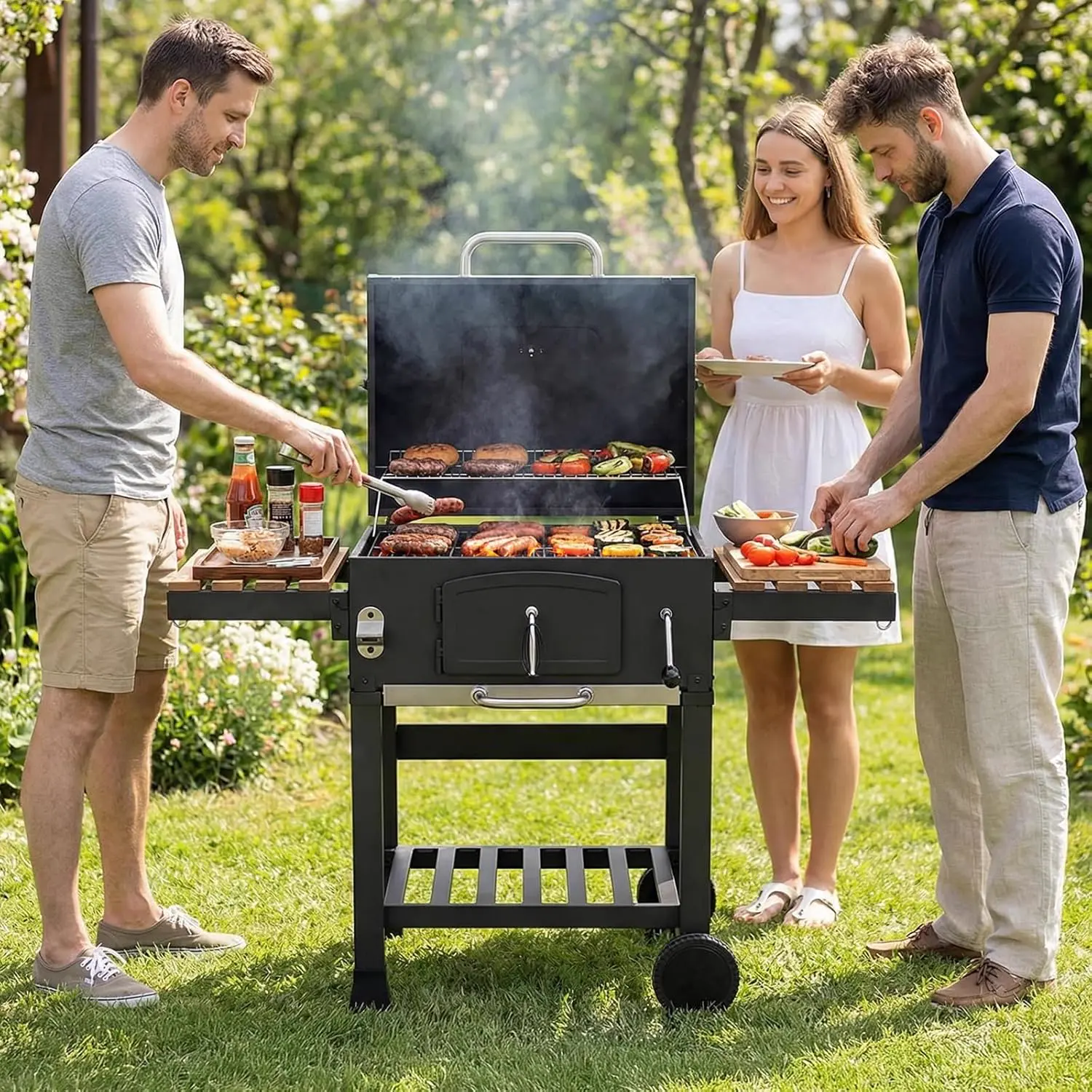 Barbecue weber 8 places en métal 57 x 42 cm vue 8