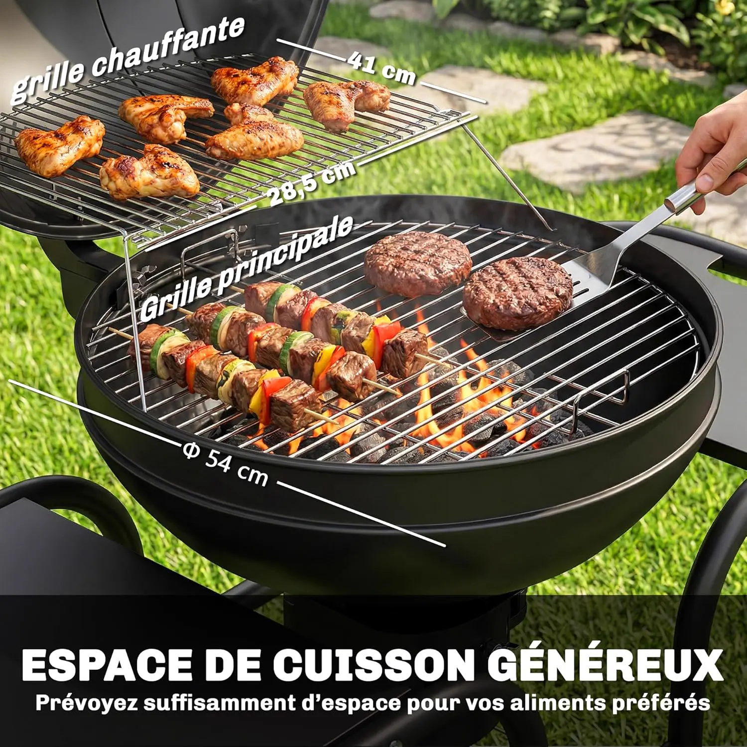 Barbecue weber noir 41 x 28,5 cm vue 3
