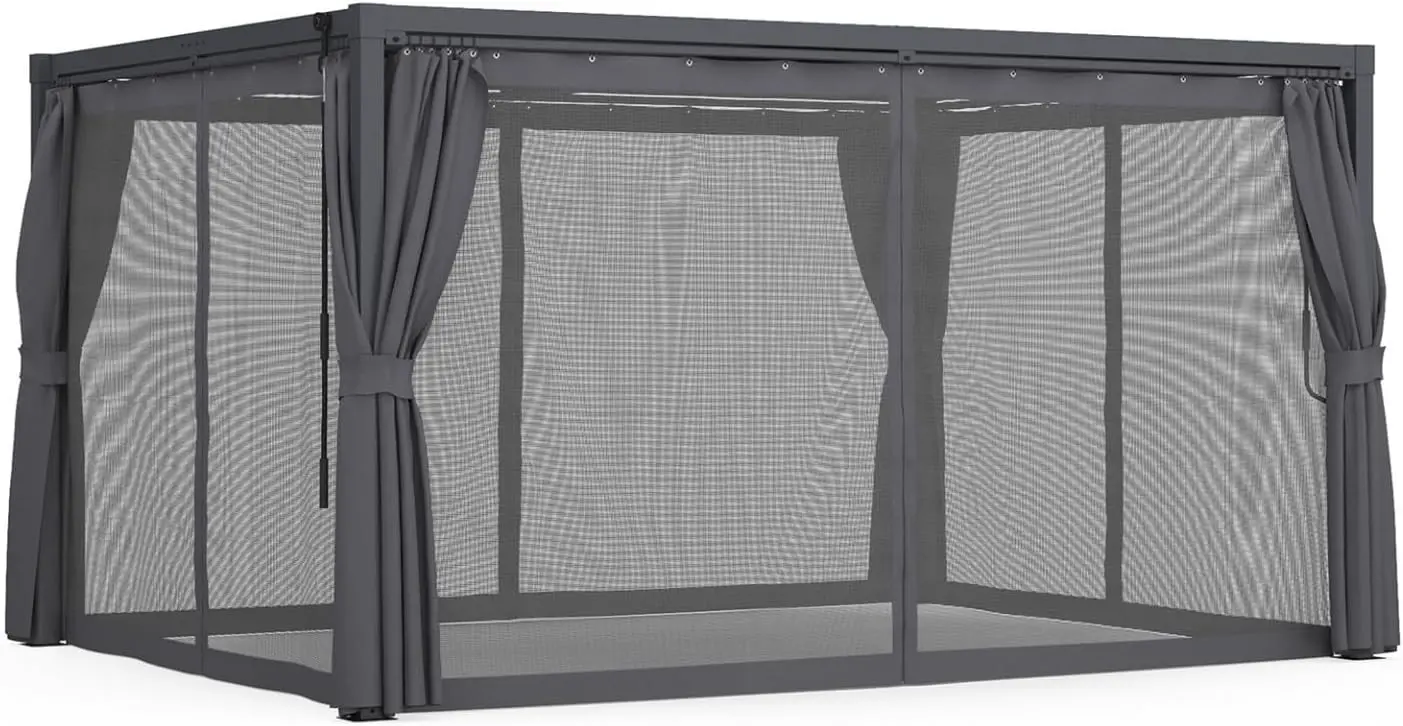 Pergola en acier gris/anthracite 20,5 x 3,5 cm vue 8