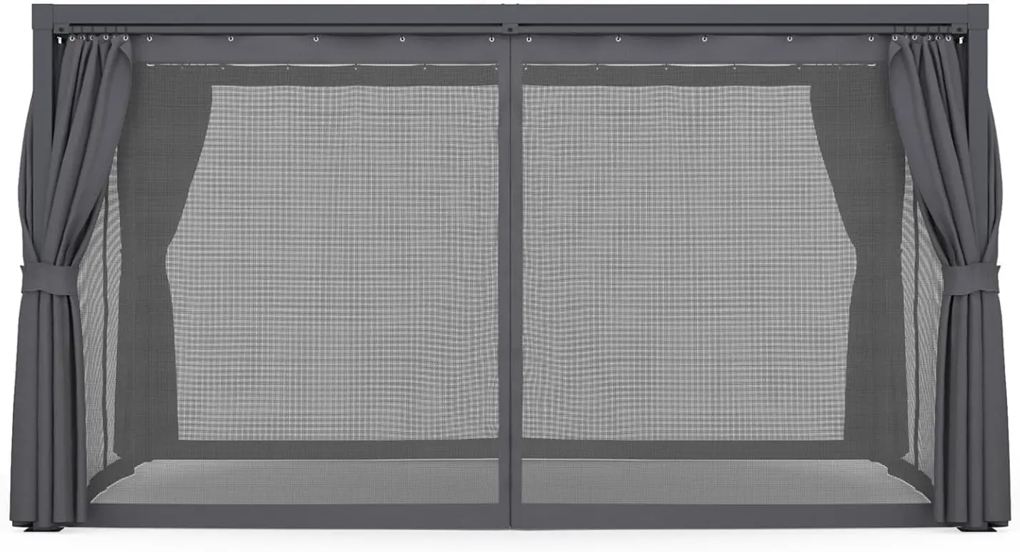 Pergola en acier gris/anthracite 20,5 x 3,5 cm vue 9