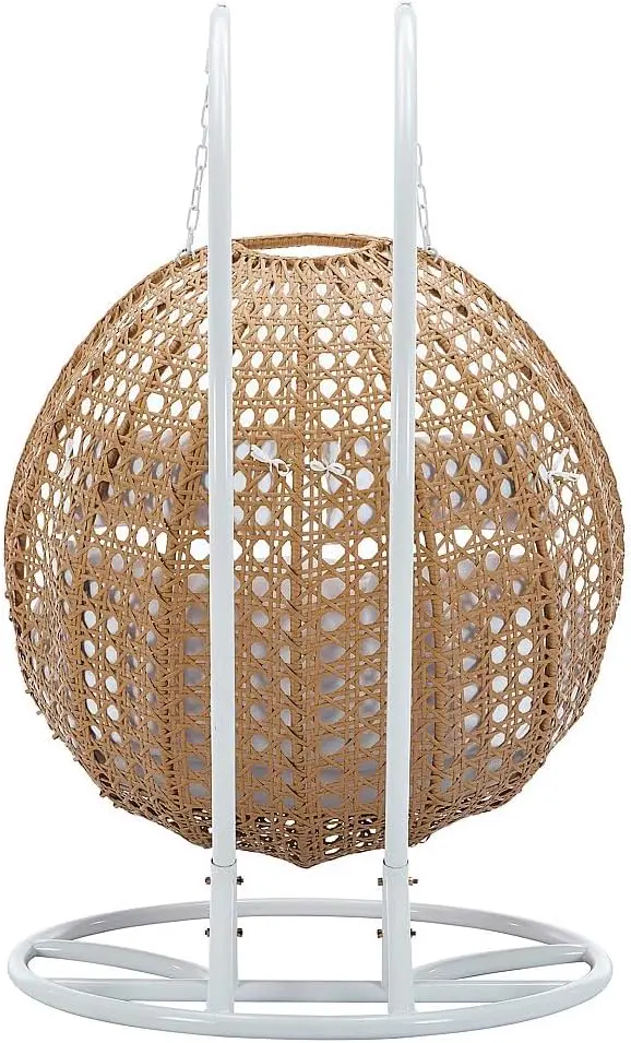 Fauteuils suspendus 2 places en résine blanc 116 x 75 cm vue 4