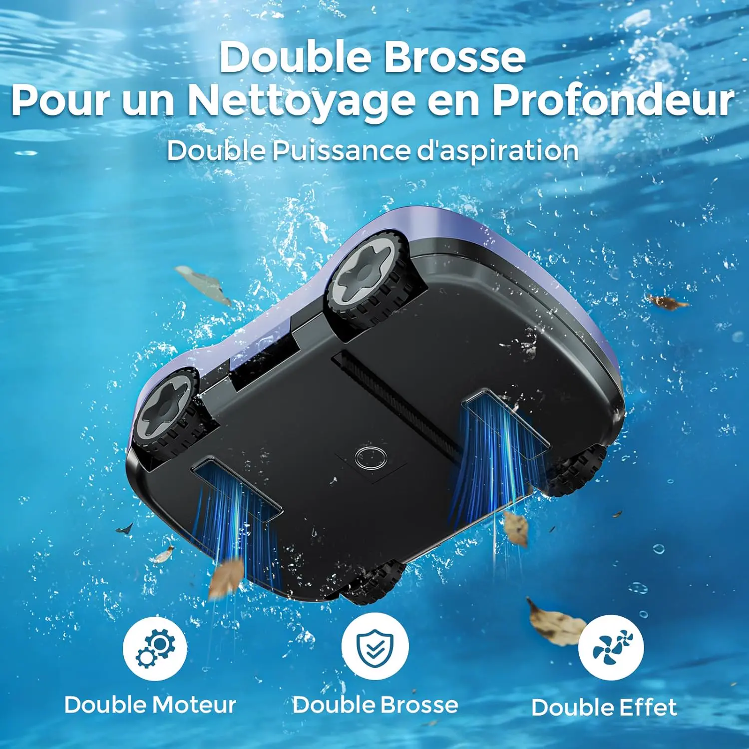 Robot piscine sable 200 m² vue 5