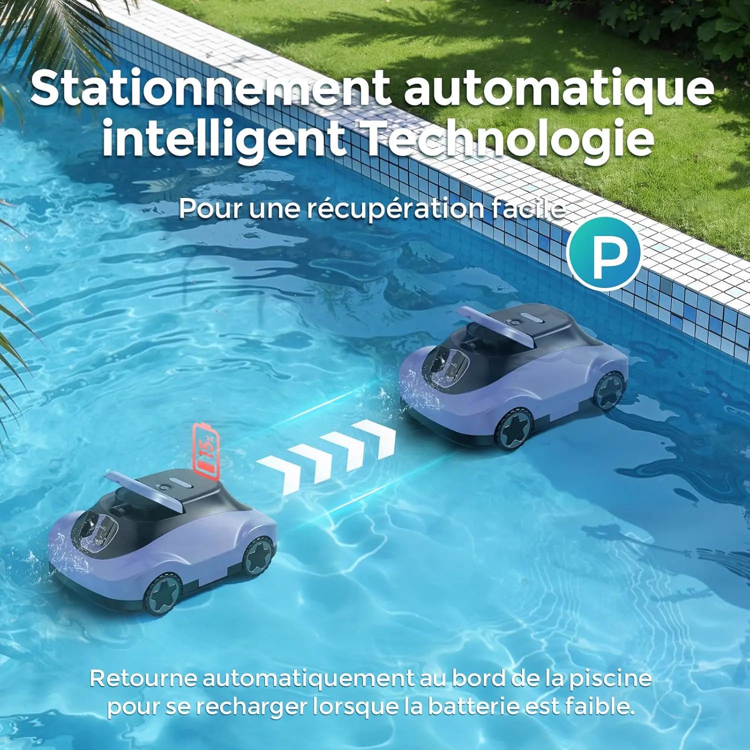 Robot piscine sable 200 m² vue 6