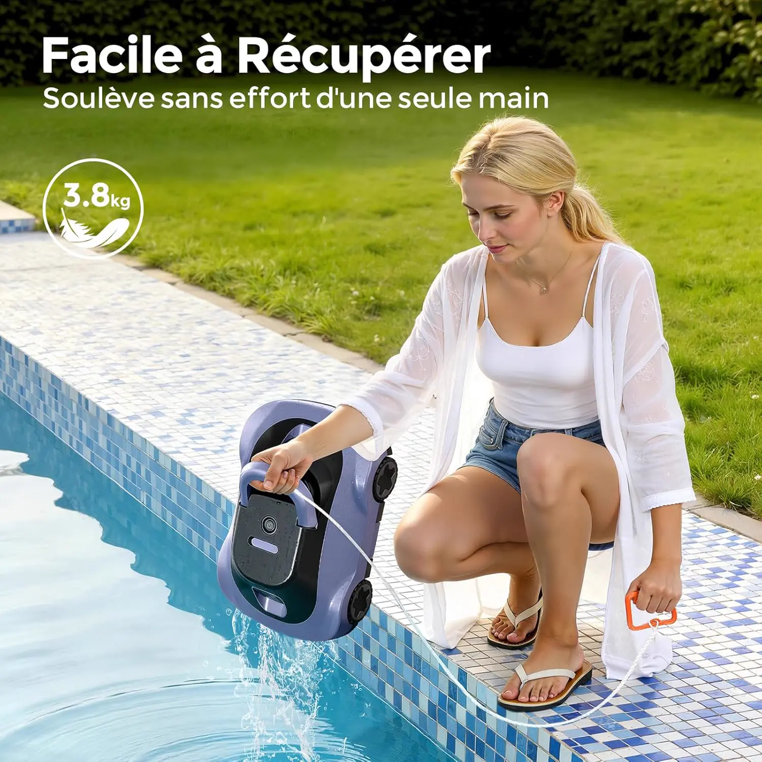 Robot piscine sable 200 m² vue 8