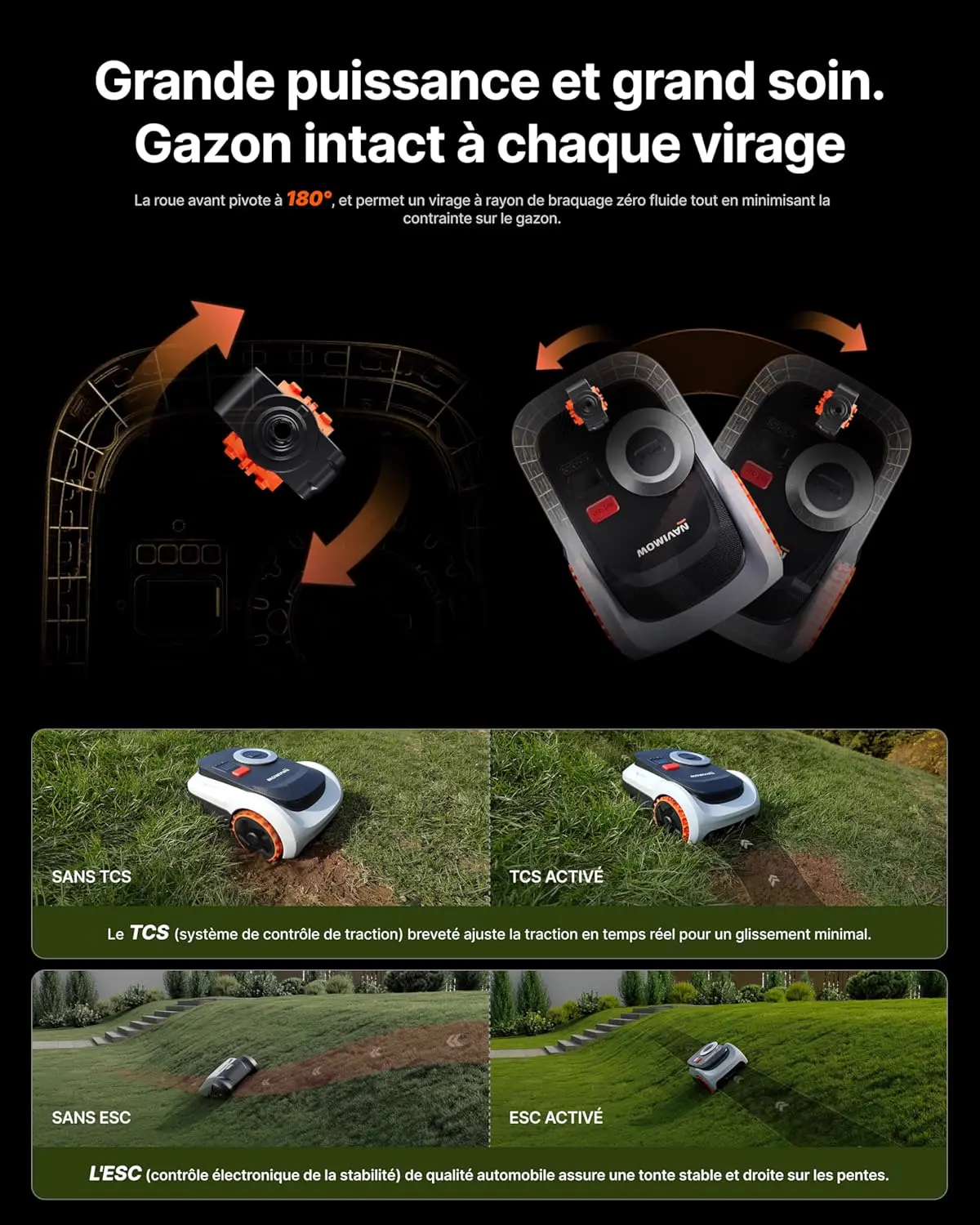Robot tondeuse Segway Navimow i210 LiDAR Pro Robot Tondeuse av… vue 5