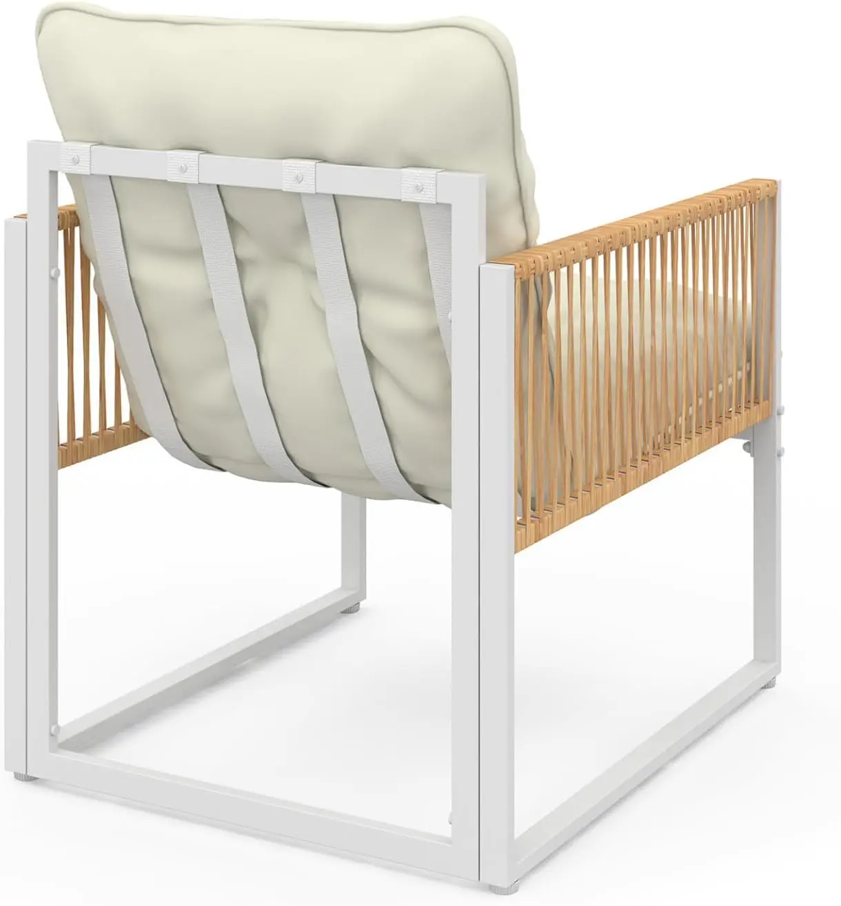 Salon de jardin 8 places en rotin blanc vue 5