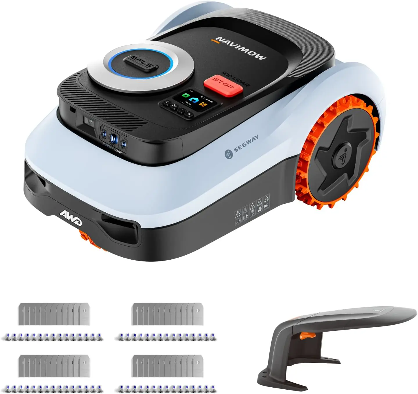 Segway Navimow i210 LiDAR Pro Robot Tondeuse Kit avec Garage M + 4