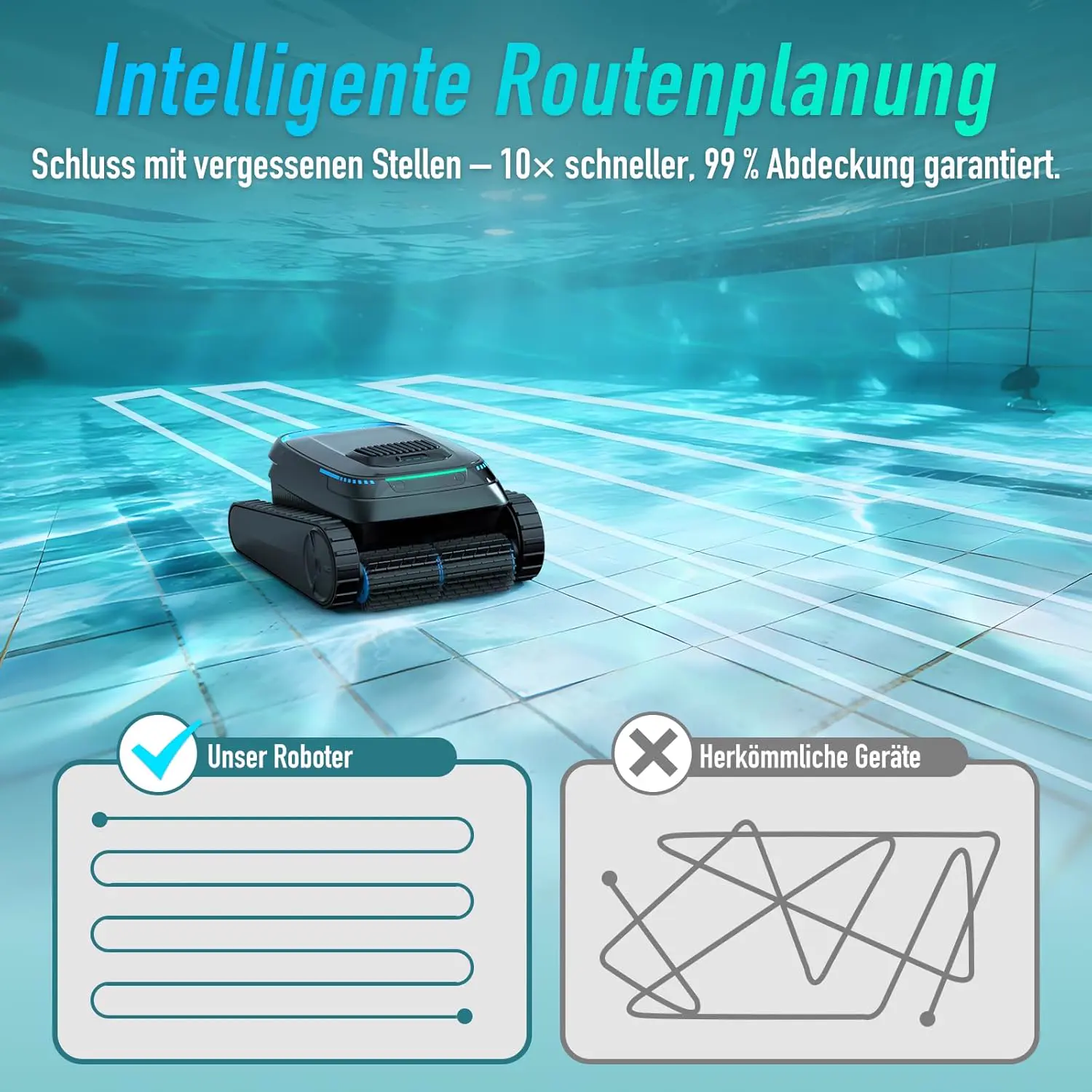 Robot piscine sable 170 m² vue 4
