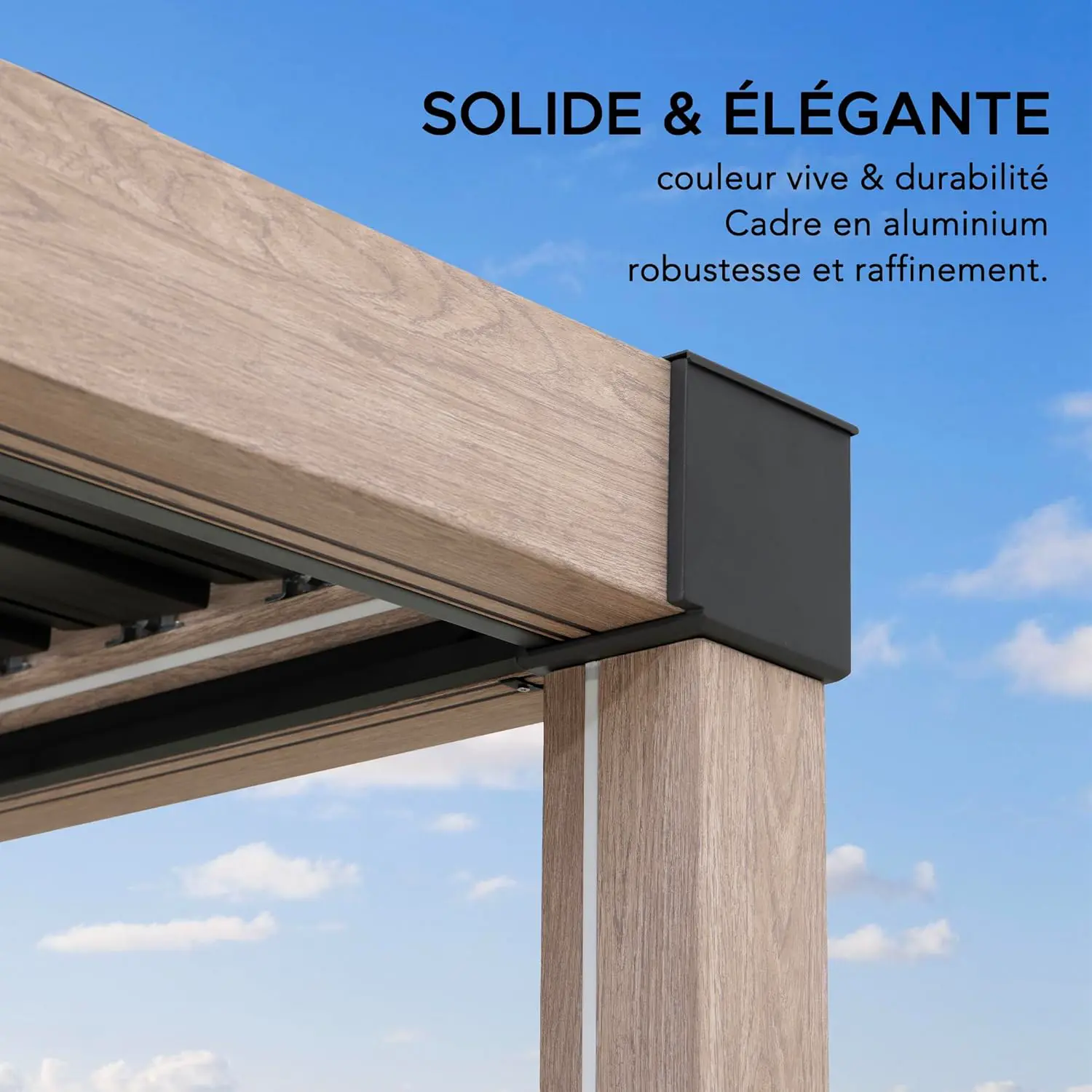 Pergola en aluminium 3x3m vue 4