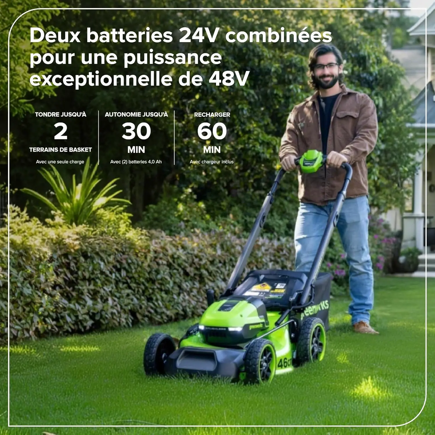 Tondeuse autoportée noir 300m² vue 3