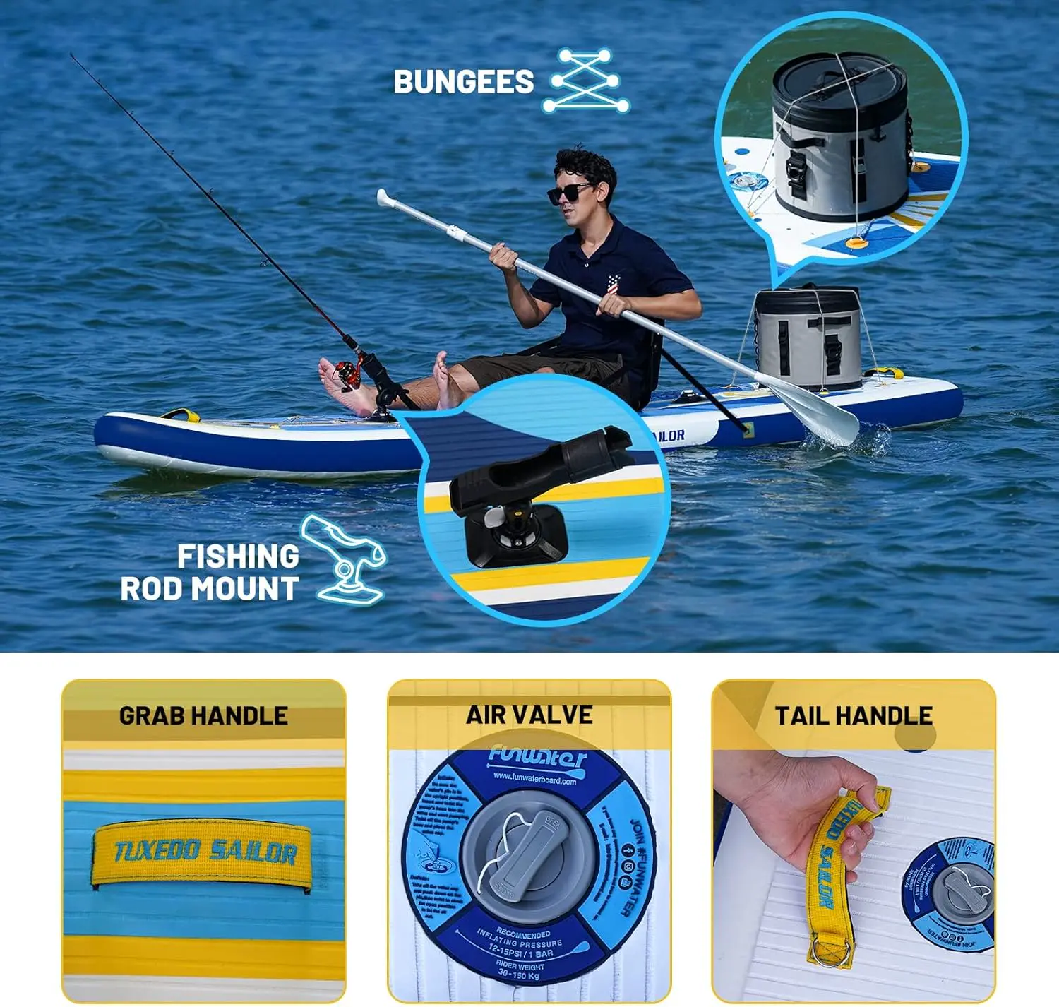 Paddle gonflable Tuxedo Sailor Paddle Gonflable Adulte vue 5