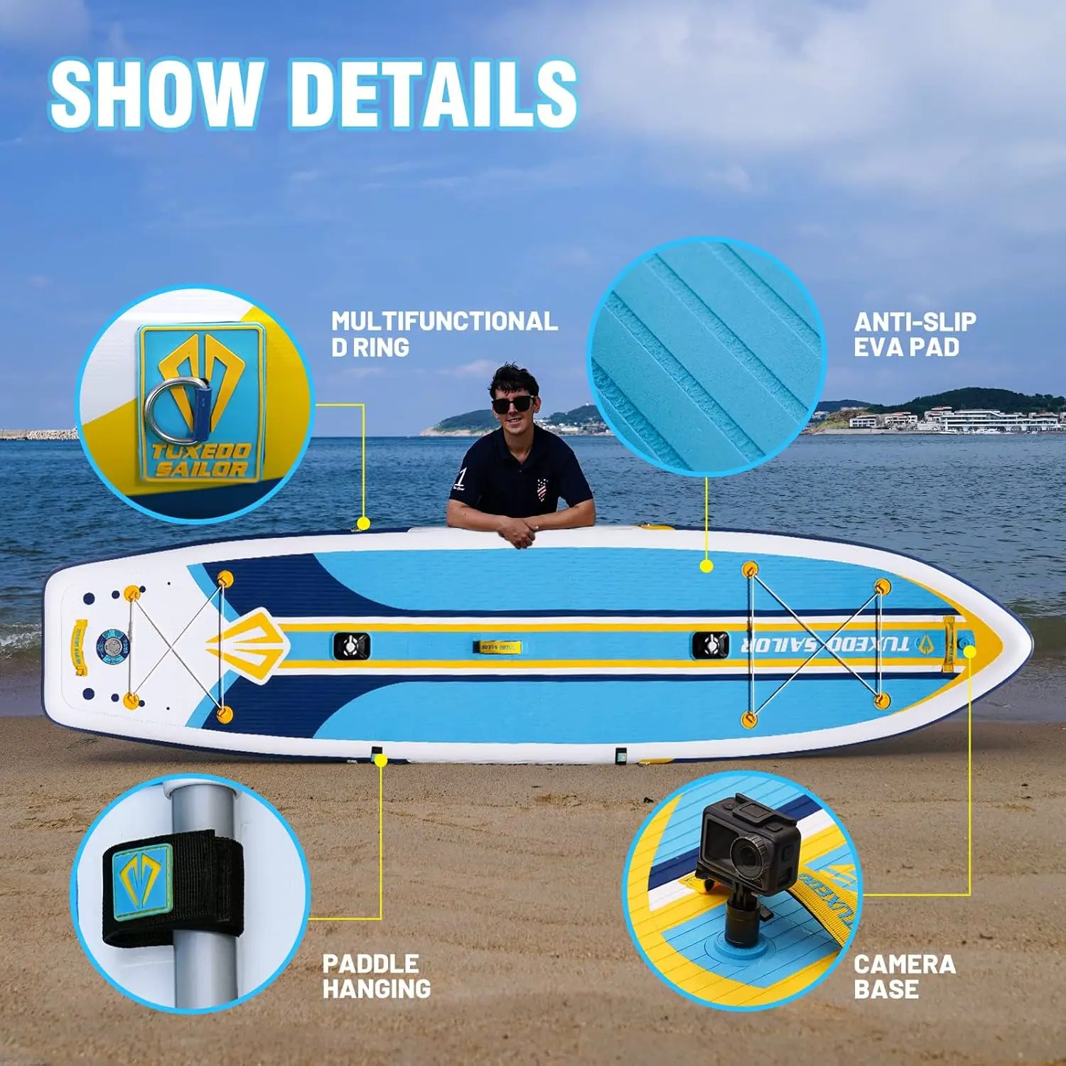 Paddle gonflable Tuxedo Sailor Paddle Gonflable Adulte vue 7
