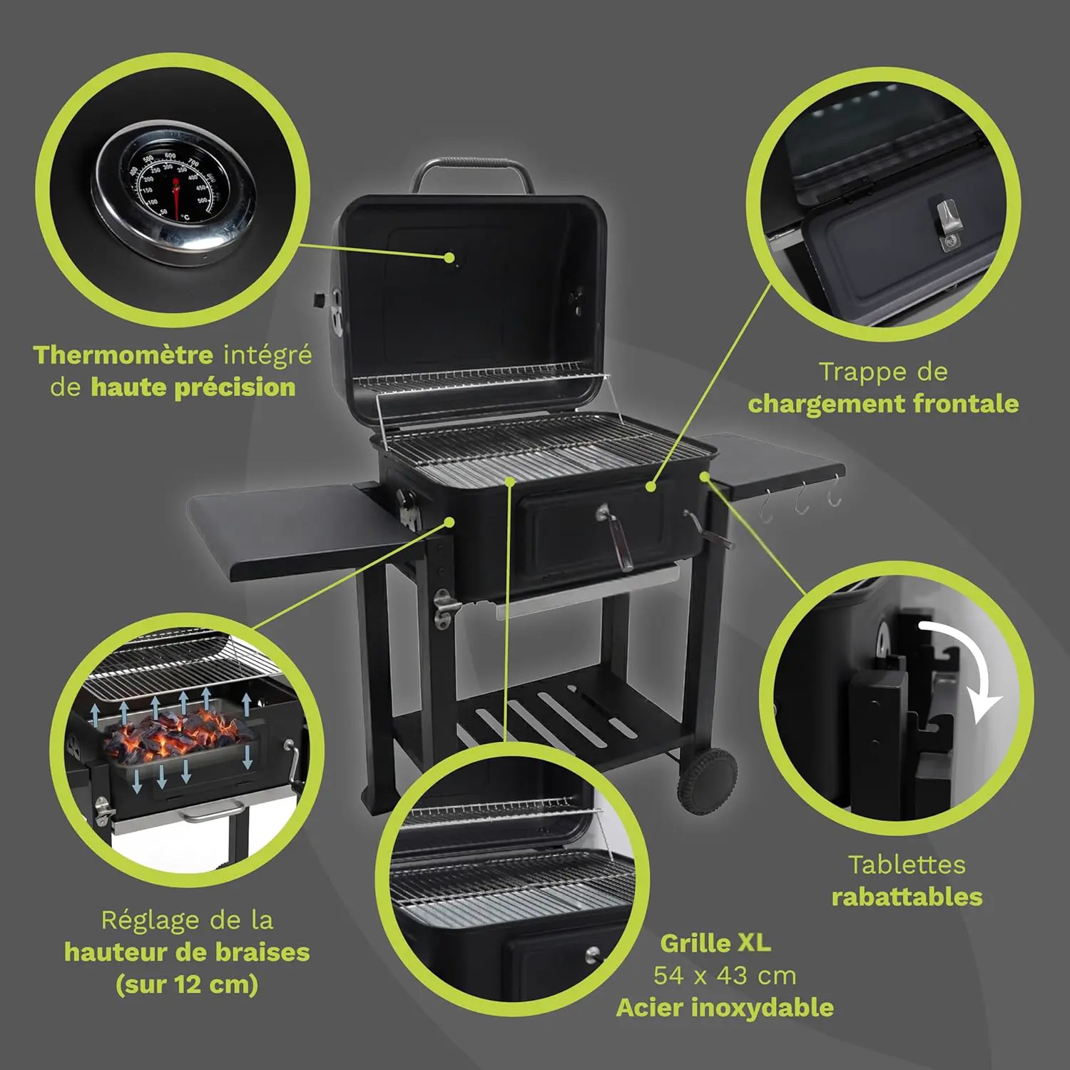 Barbecue weber en acier 54 x 43 cm vue 2