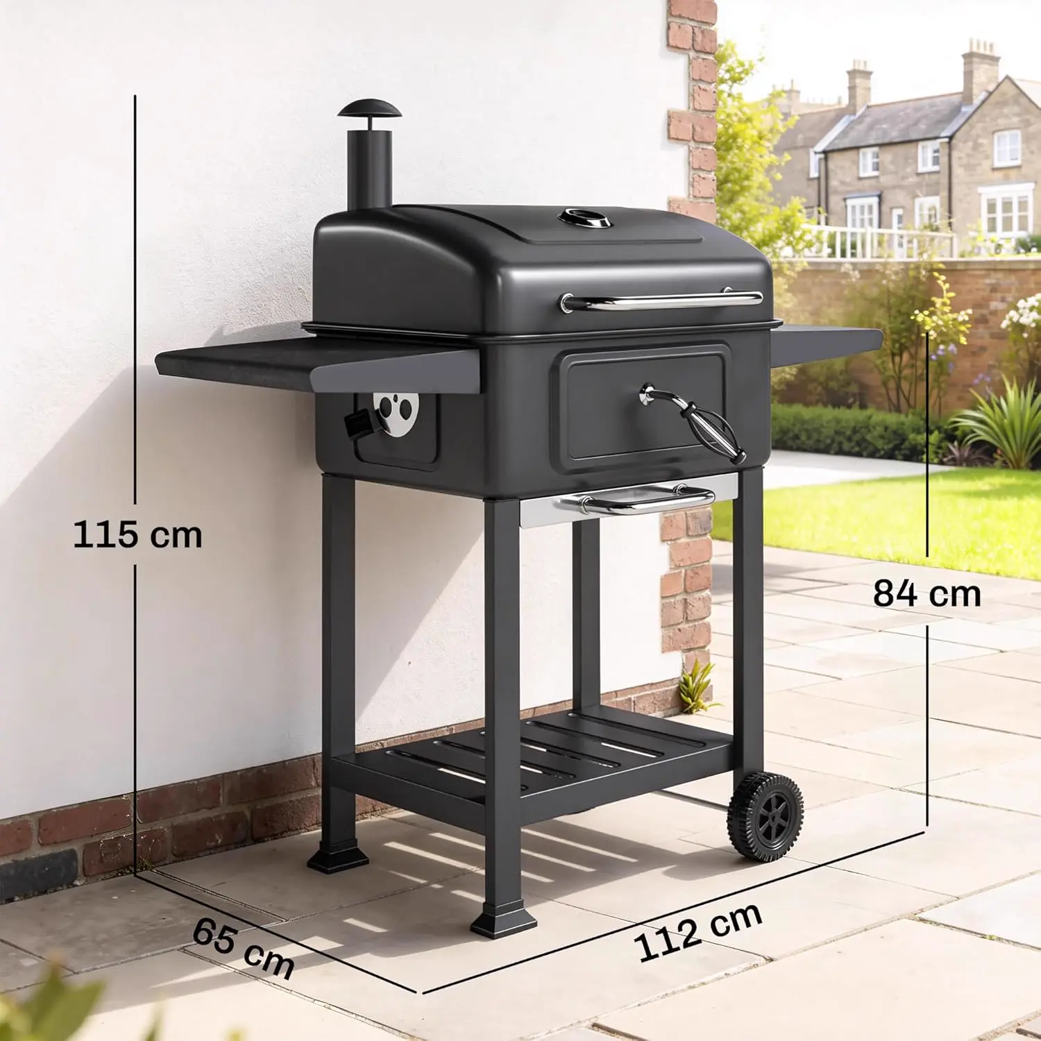 Barbecue à charbon en acier noir 0,23 m² vue 7