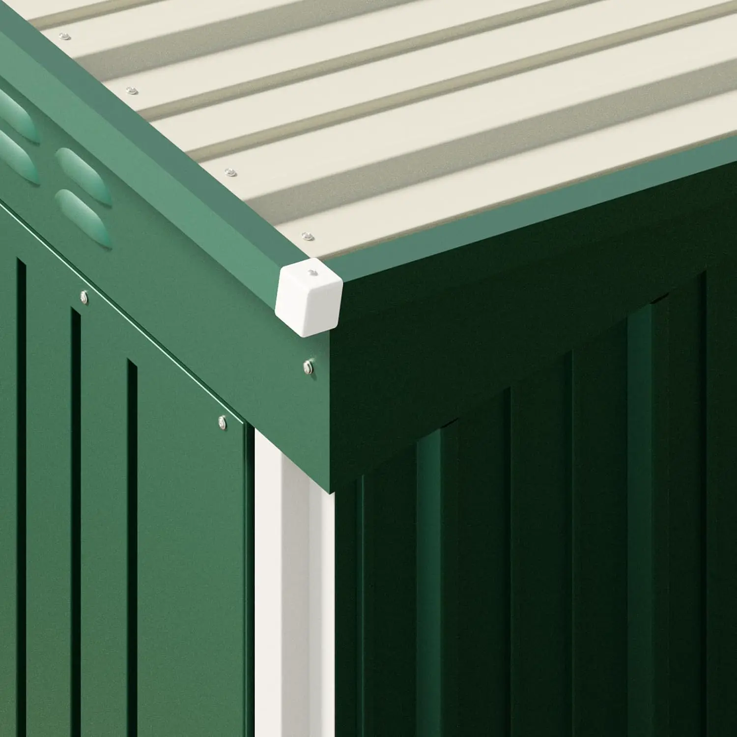 Abri de jardin en métal en acier vert 162 × 95 cm vue 4
