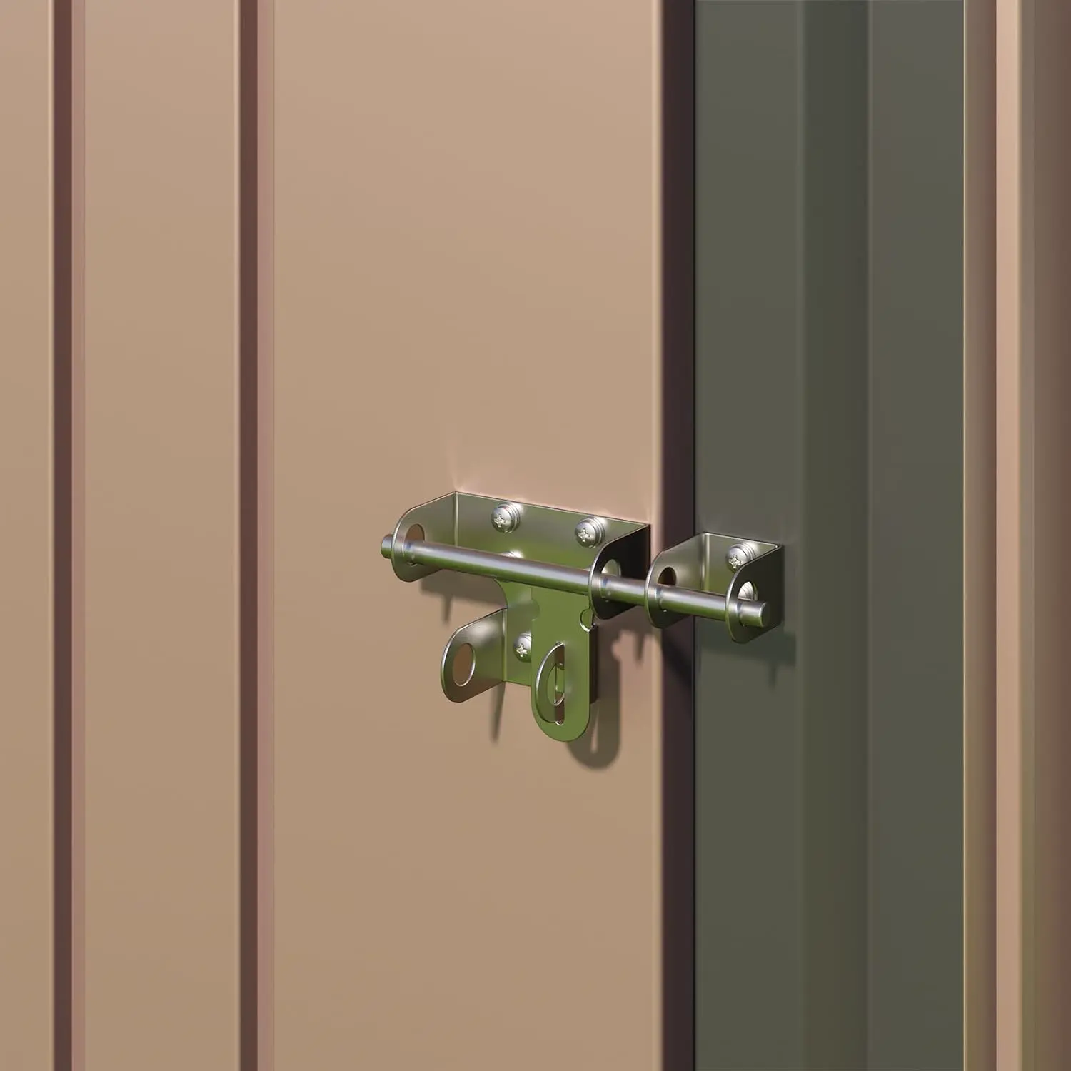 Abri de jardin en métal en métal marron 162 × 95 cm vue 6