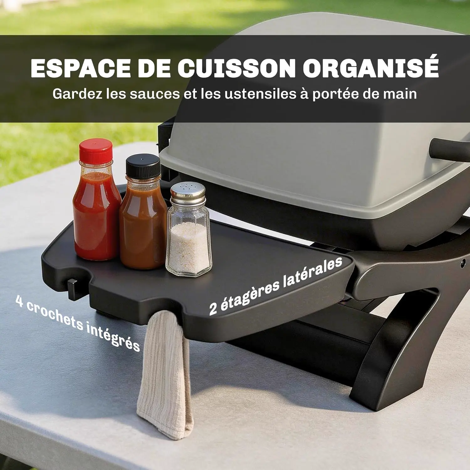 Barbecue électrique noir 22,86 x 35,56 cm vue 5