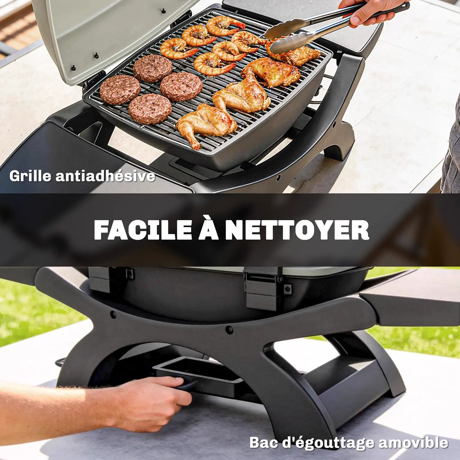 Barbecue électrique noir 22,86 x 35,56 cm vue 6