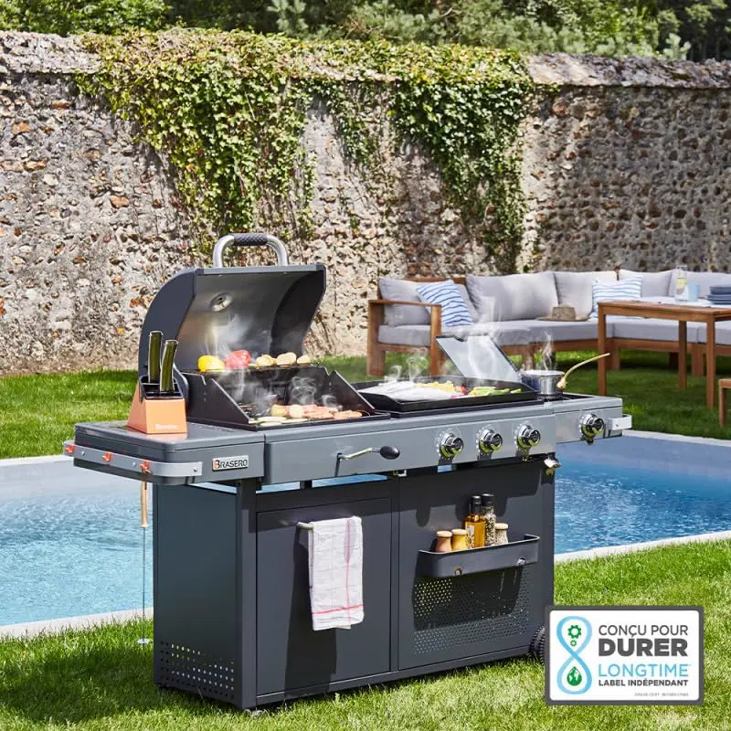 Barbecue à gaz en acier 60 x 42 cm vue 2