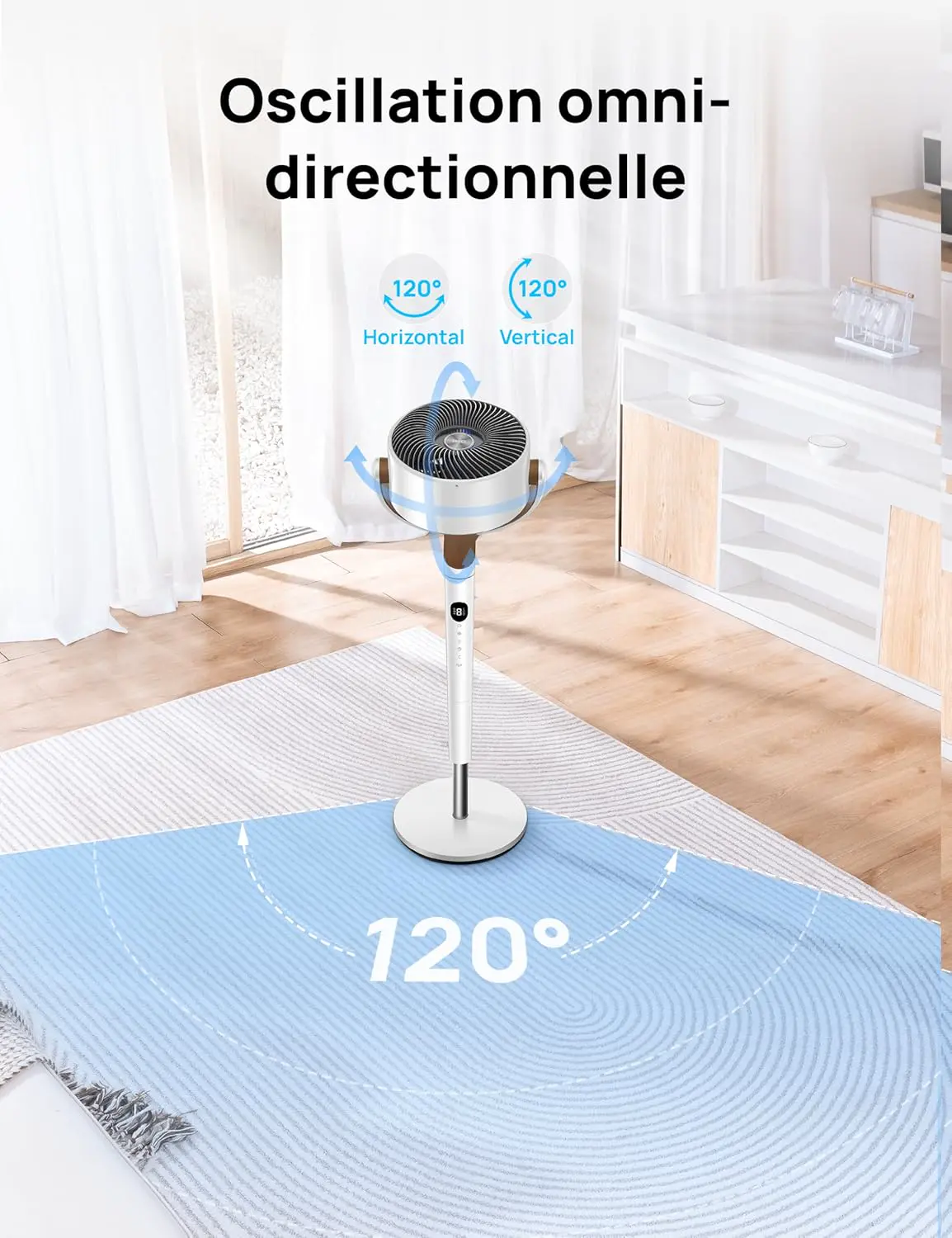 Ventilateur blanc vue 4