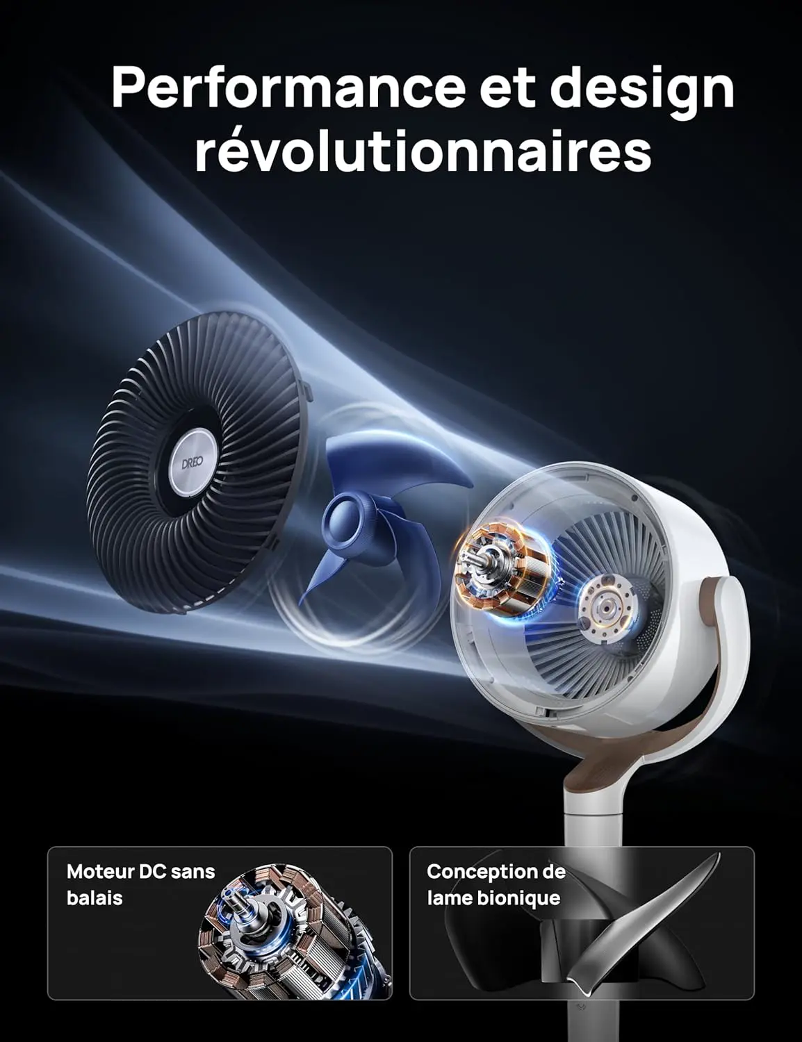 Ventilateur blanc vue 5
