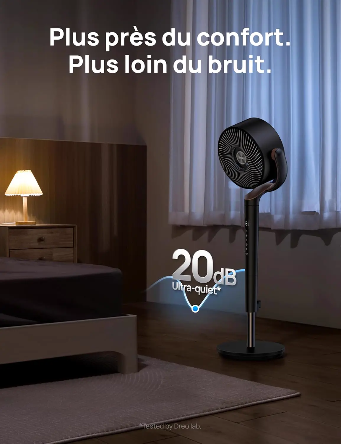 Ventilateur DREO ventilateur sur pied silencieux 20 dB avec os… vue 7