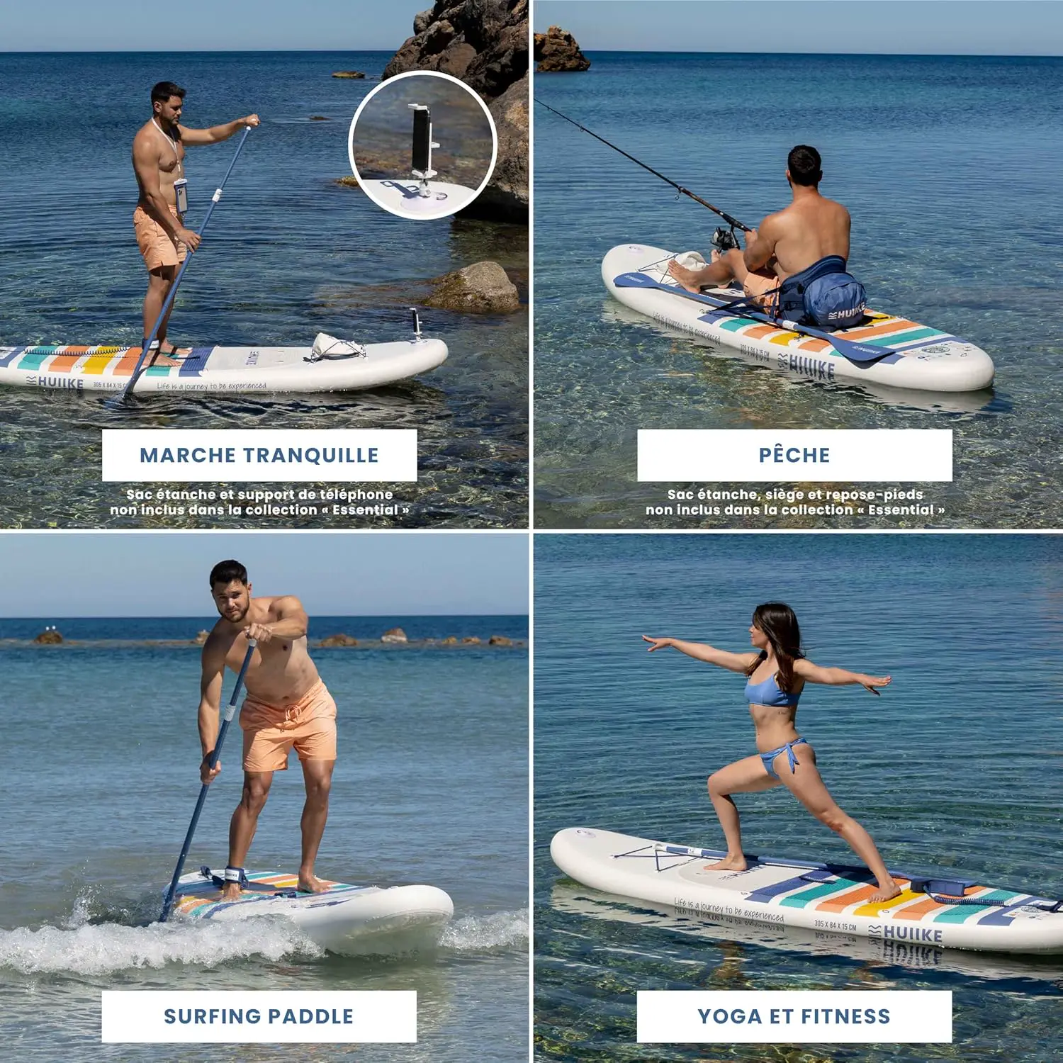 Paddle gonflable en aluminium 84x15 cm vue 5