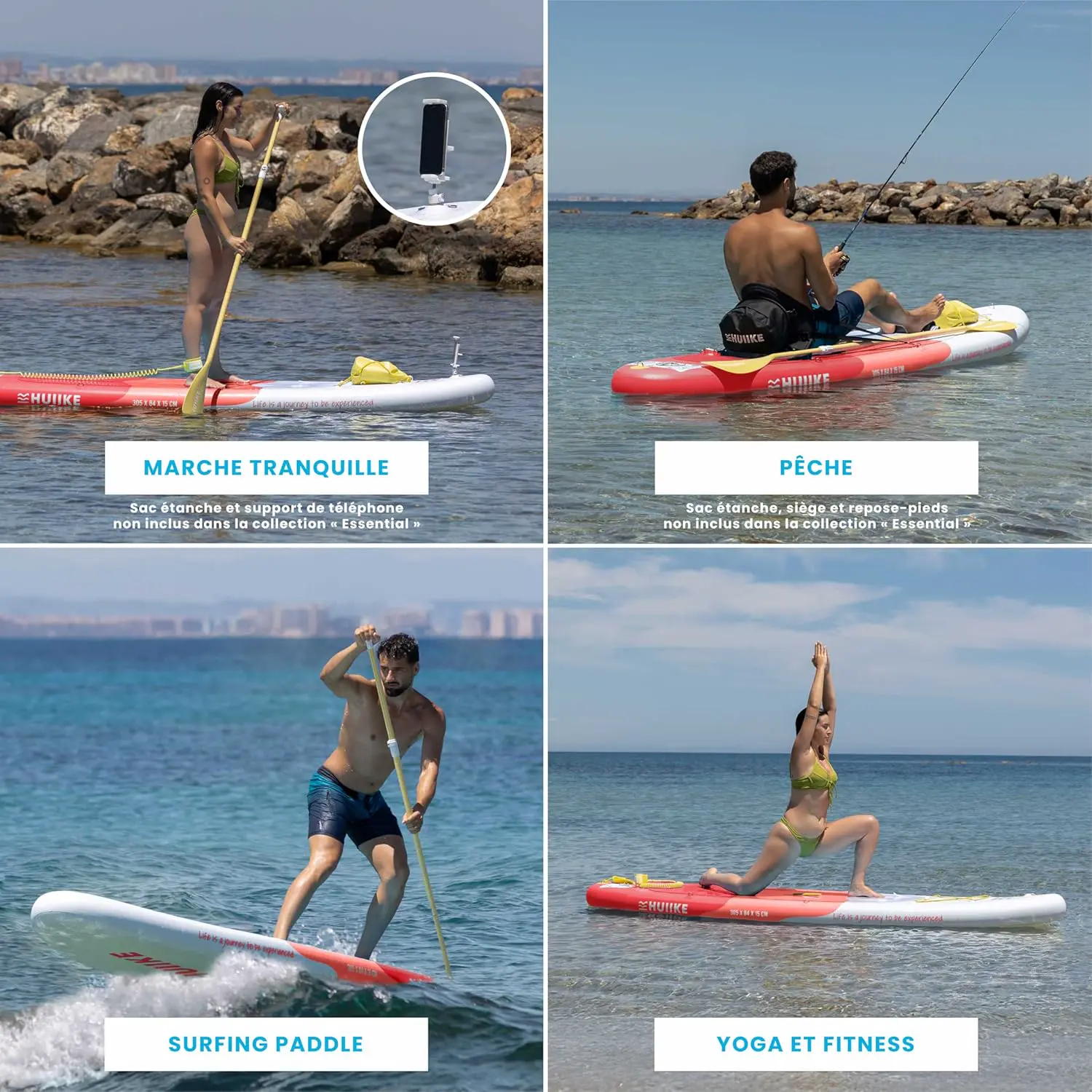 Paddle gonflable en aluminium naturel 84x15 cm vue 5