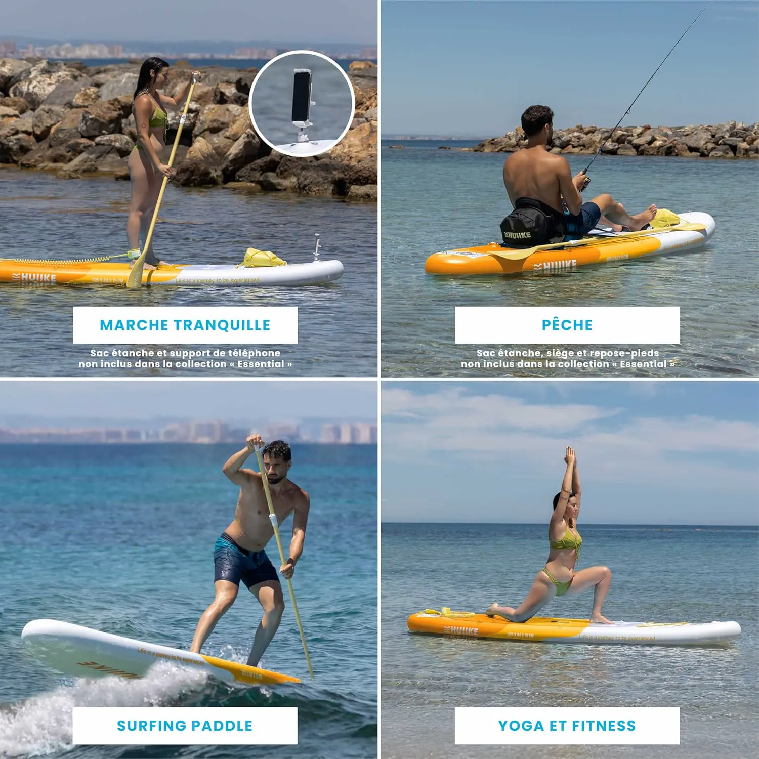 Paddle gonflable en aluminium naturel 84x15 cm vue 5
