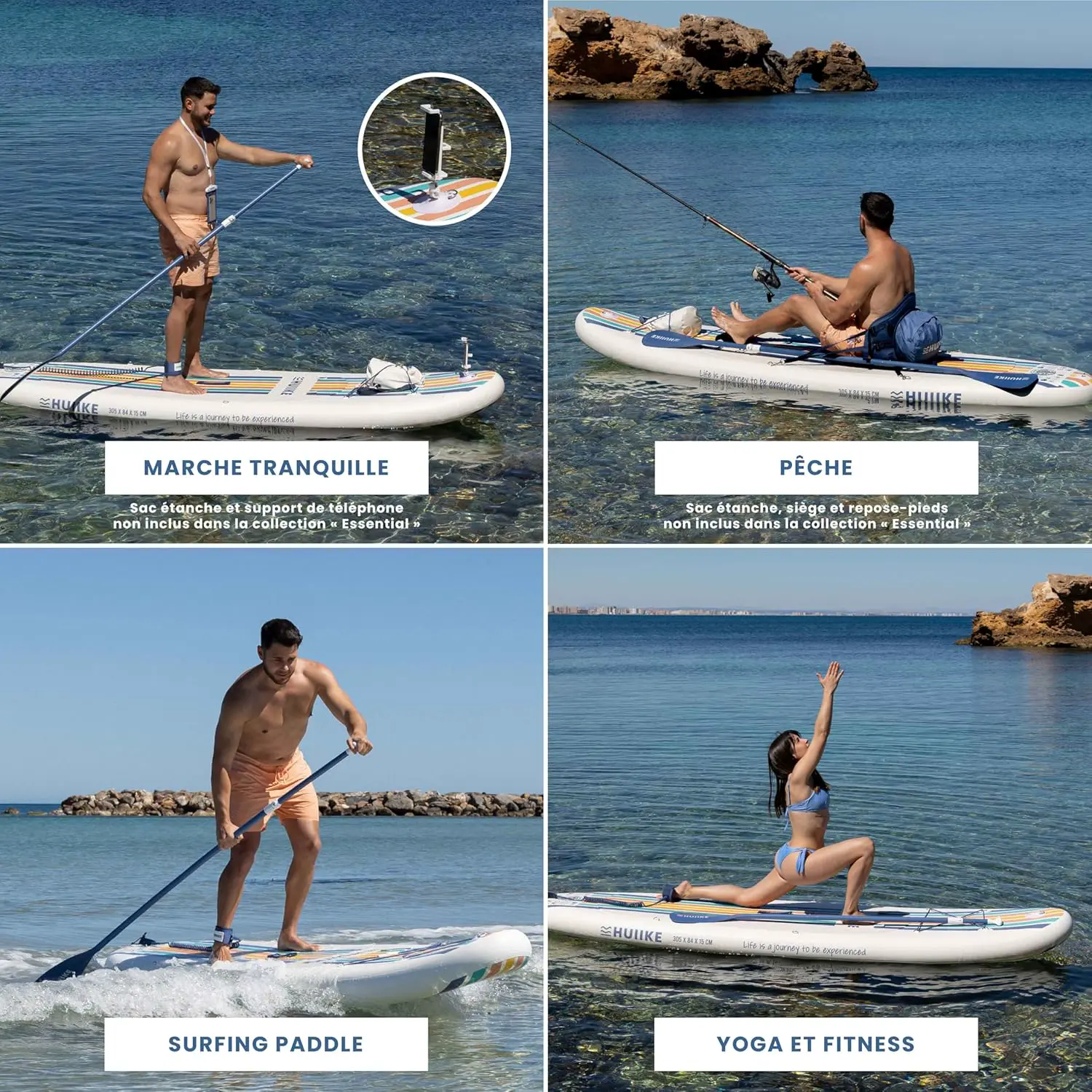 Paddle gonflable en aluminium 84x15 cm vue 5