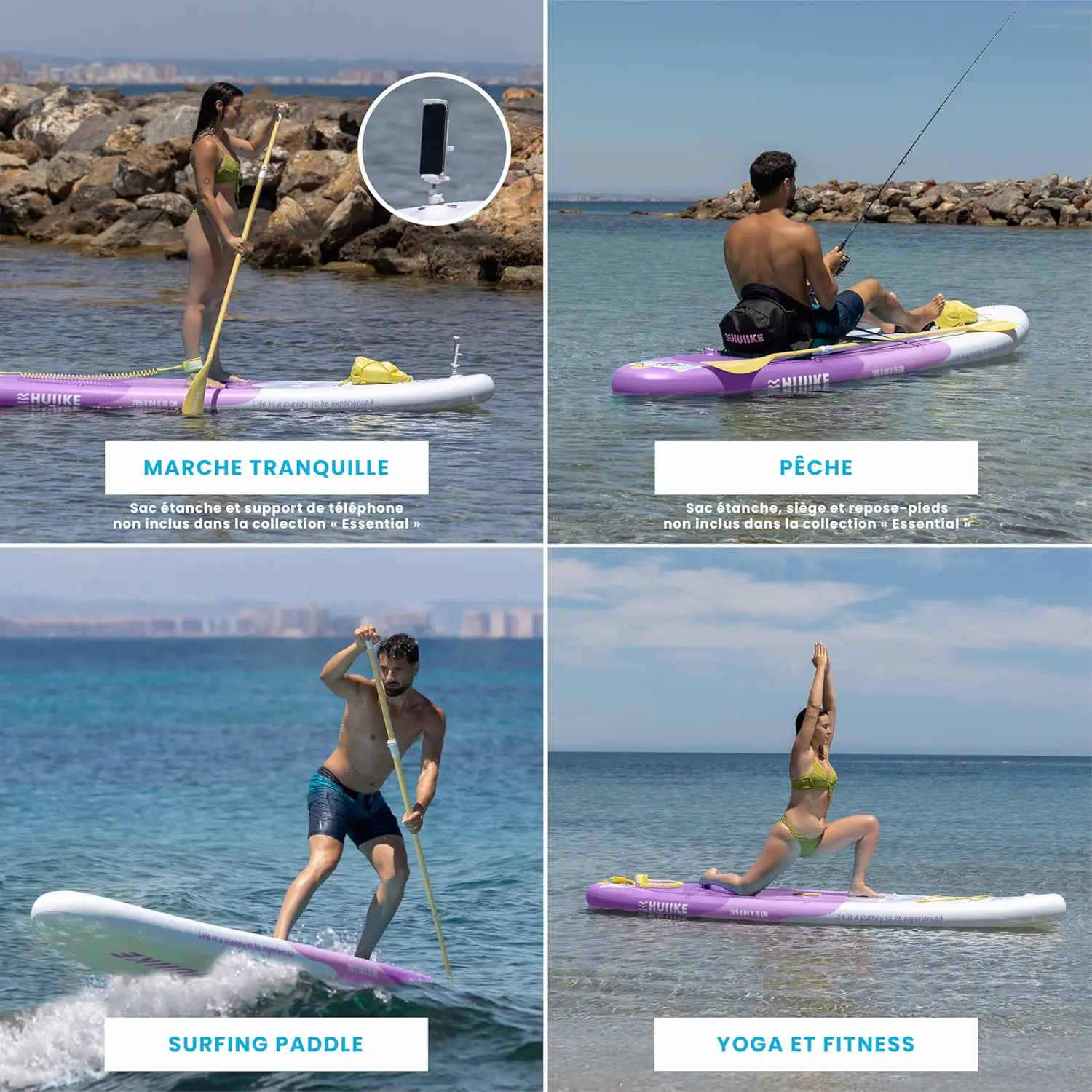 Paddle gonflable en aluminium naturel 84x15 cm vue 5