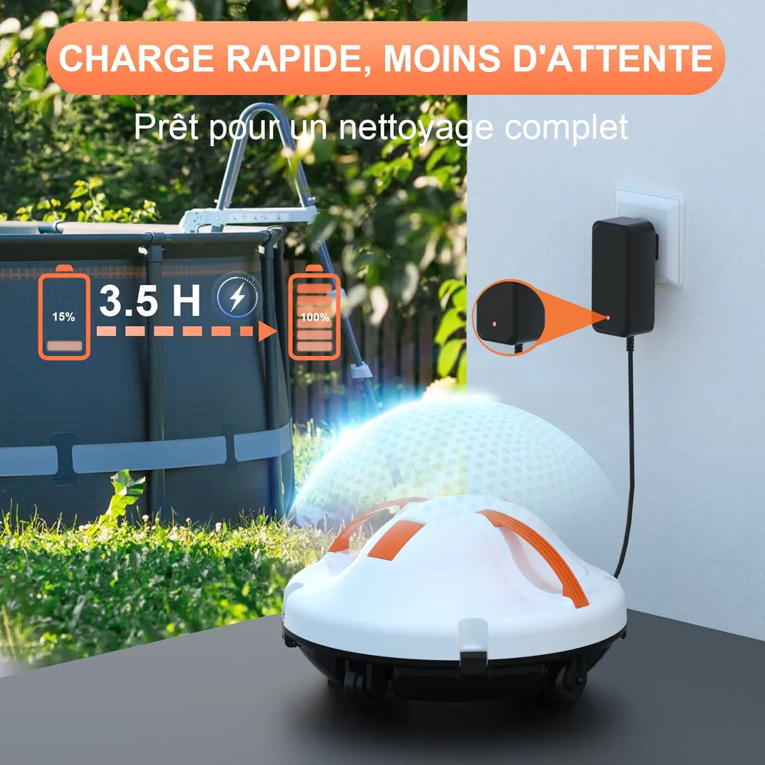 Robot piscine 102 m² vue 5