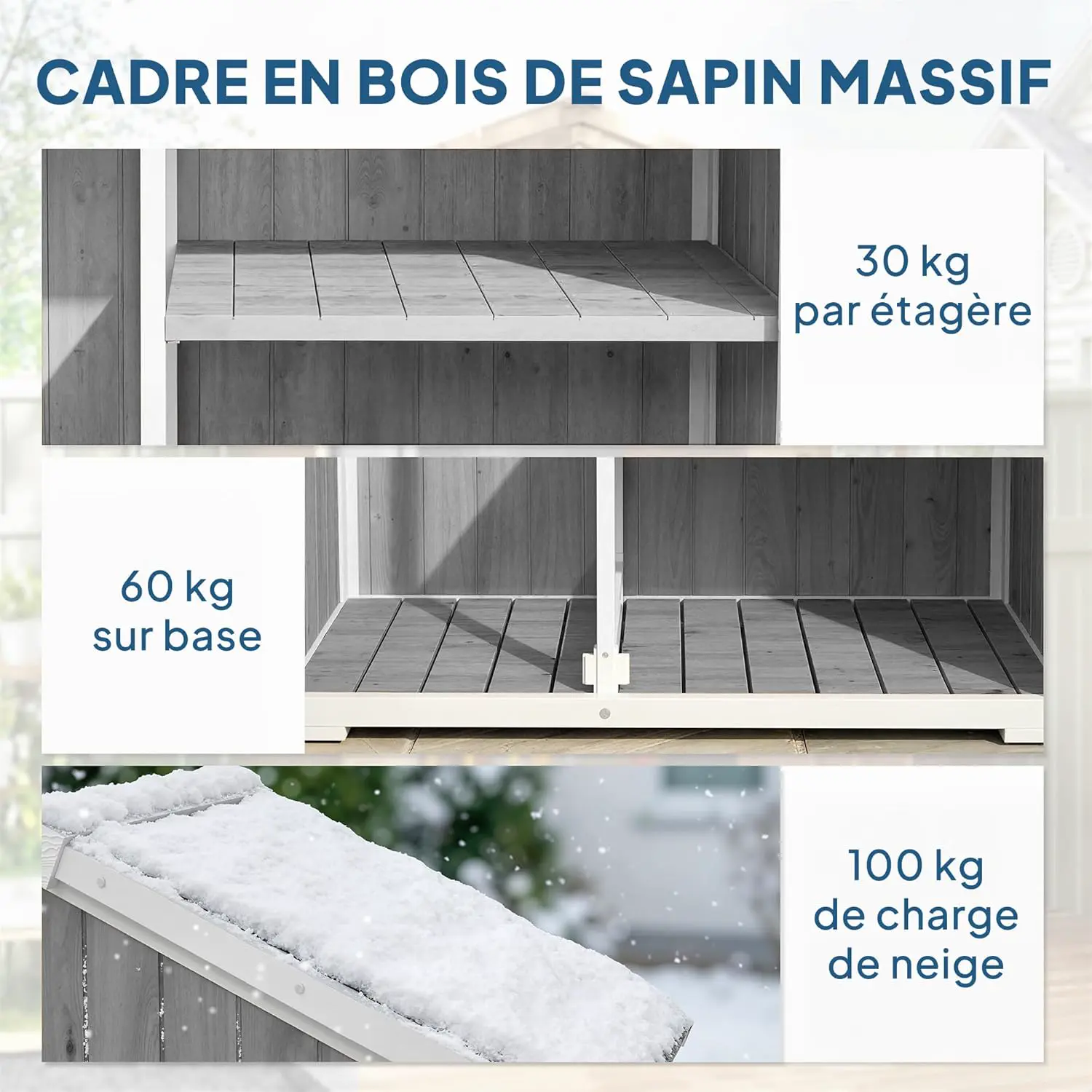Abri de jardin en bois en métal gris 0,43 m² vue 8