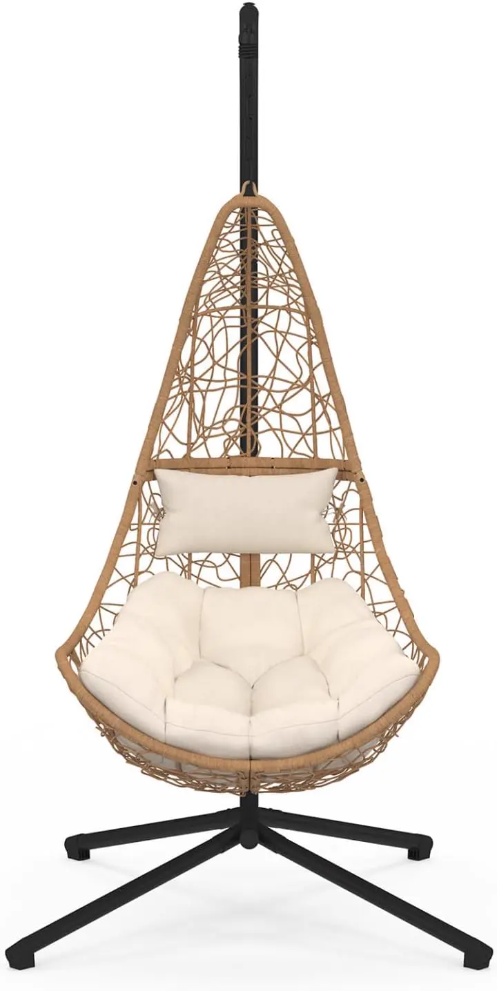 Fauteuils suspendus en acier noir vue 5