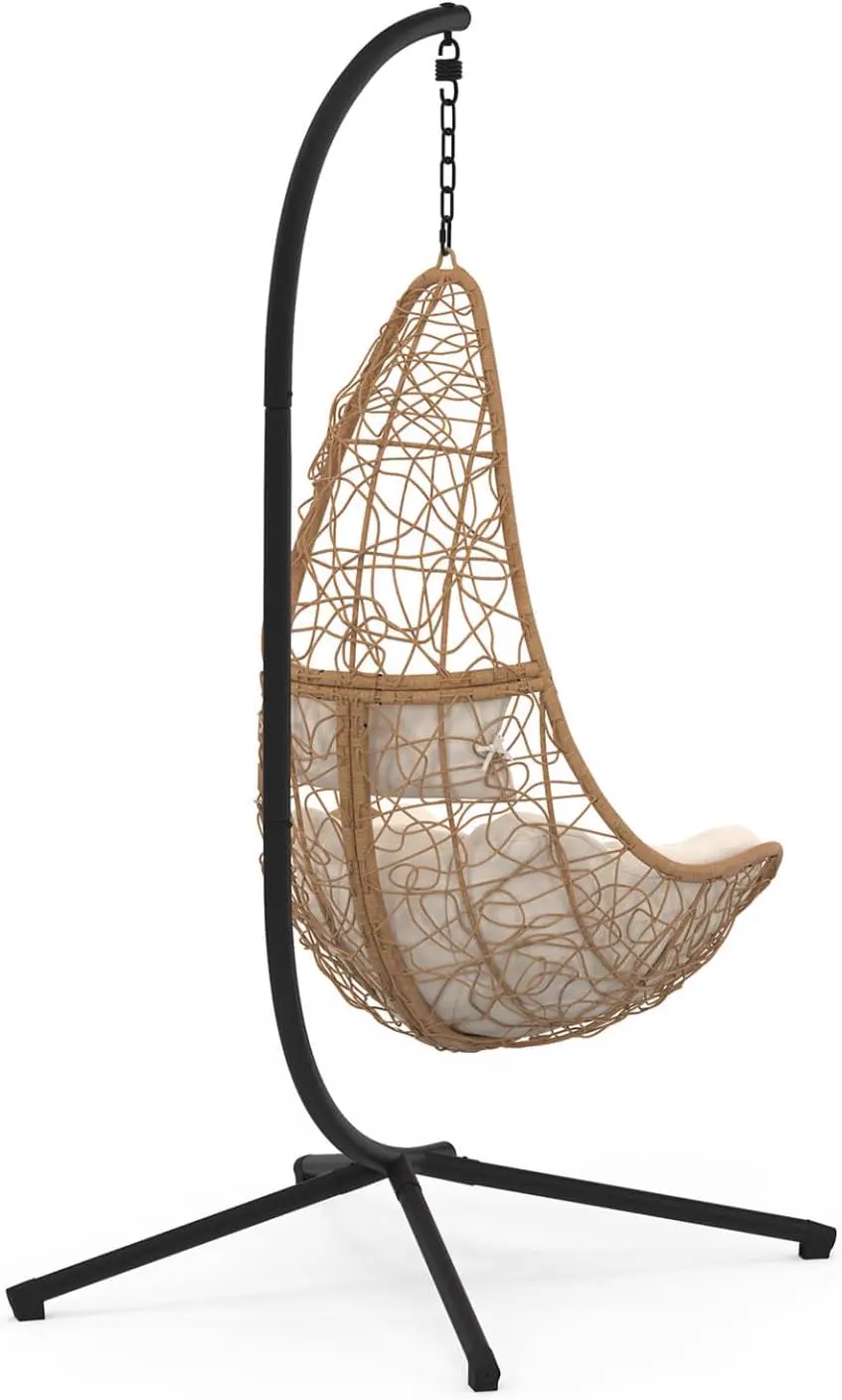 Fauteuils suspendus en acier noir vue 6