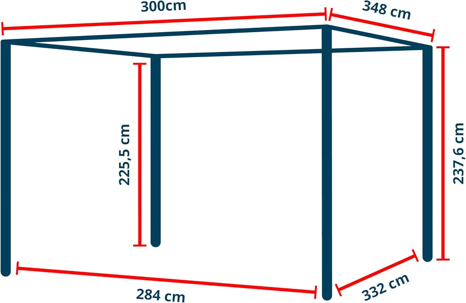 Pergola en acier anthracite 3x3,5 m vue 5