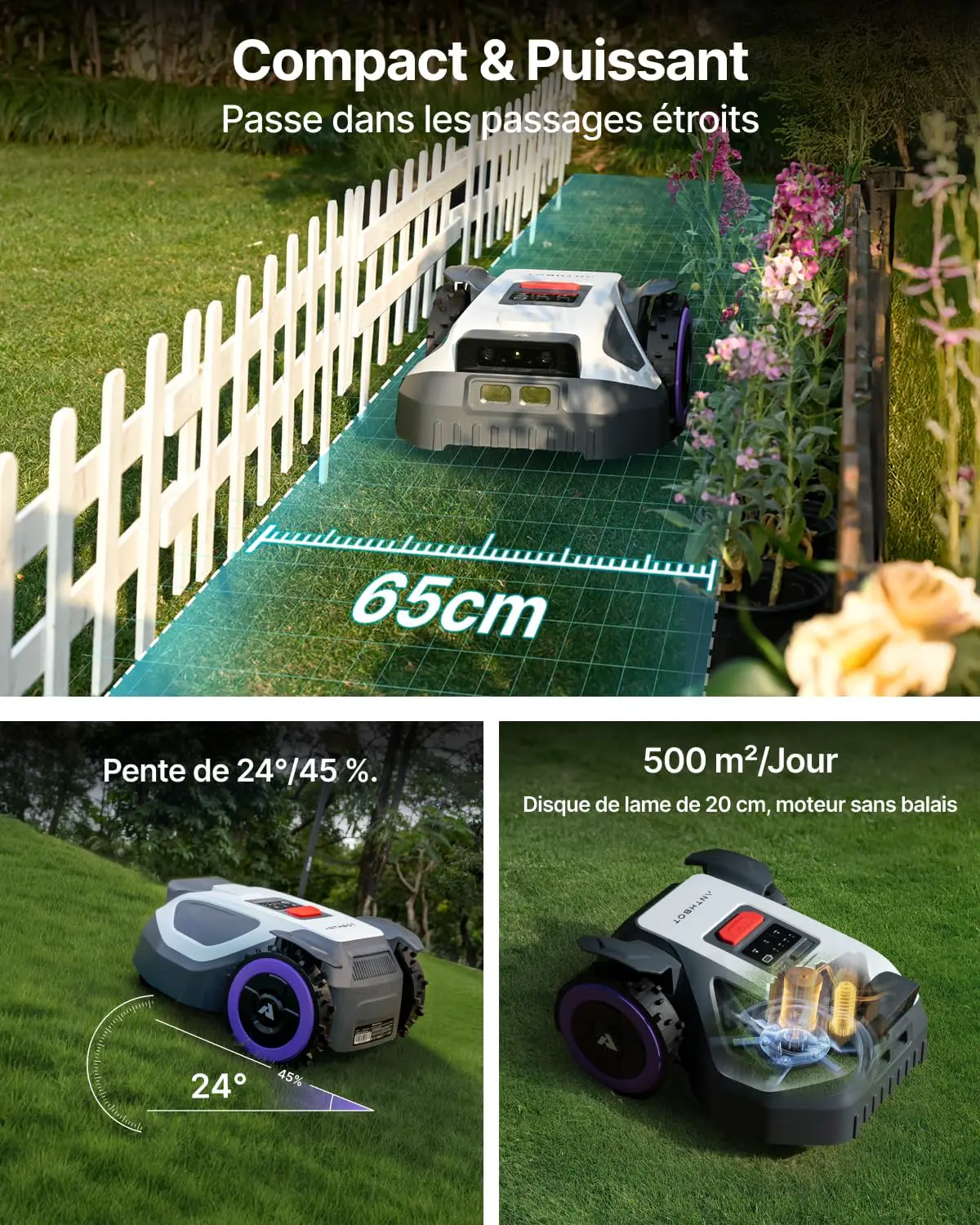 Robot tondeuse 1050 m² vue 2
