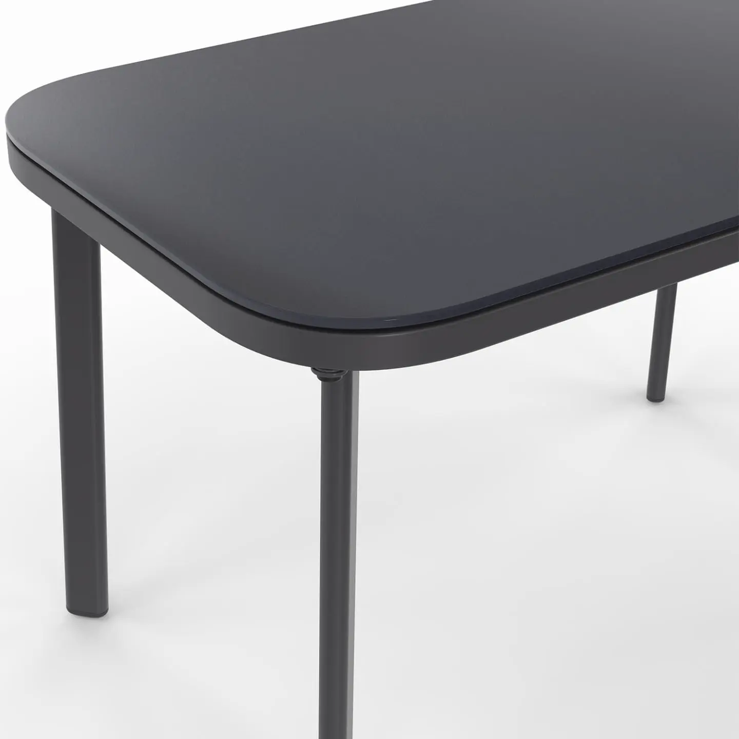Salon de jardin 4 places en acier gris 105 x 64 vue 7