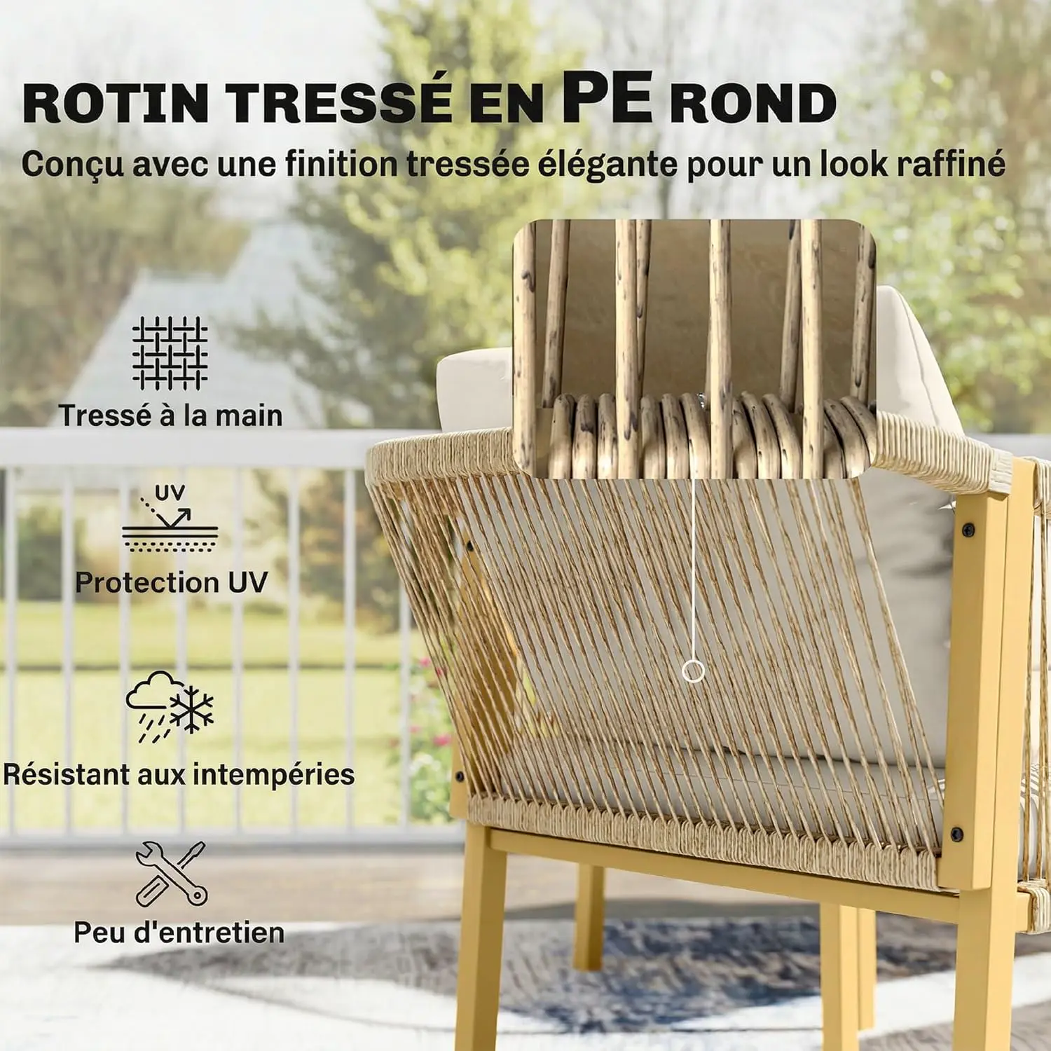 Salon de jardin en résine vue 4